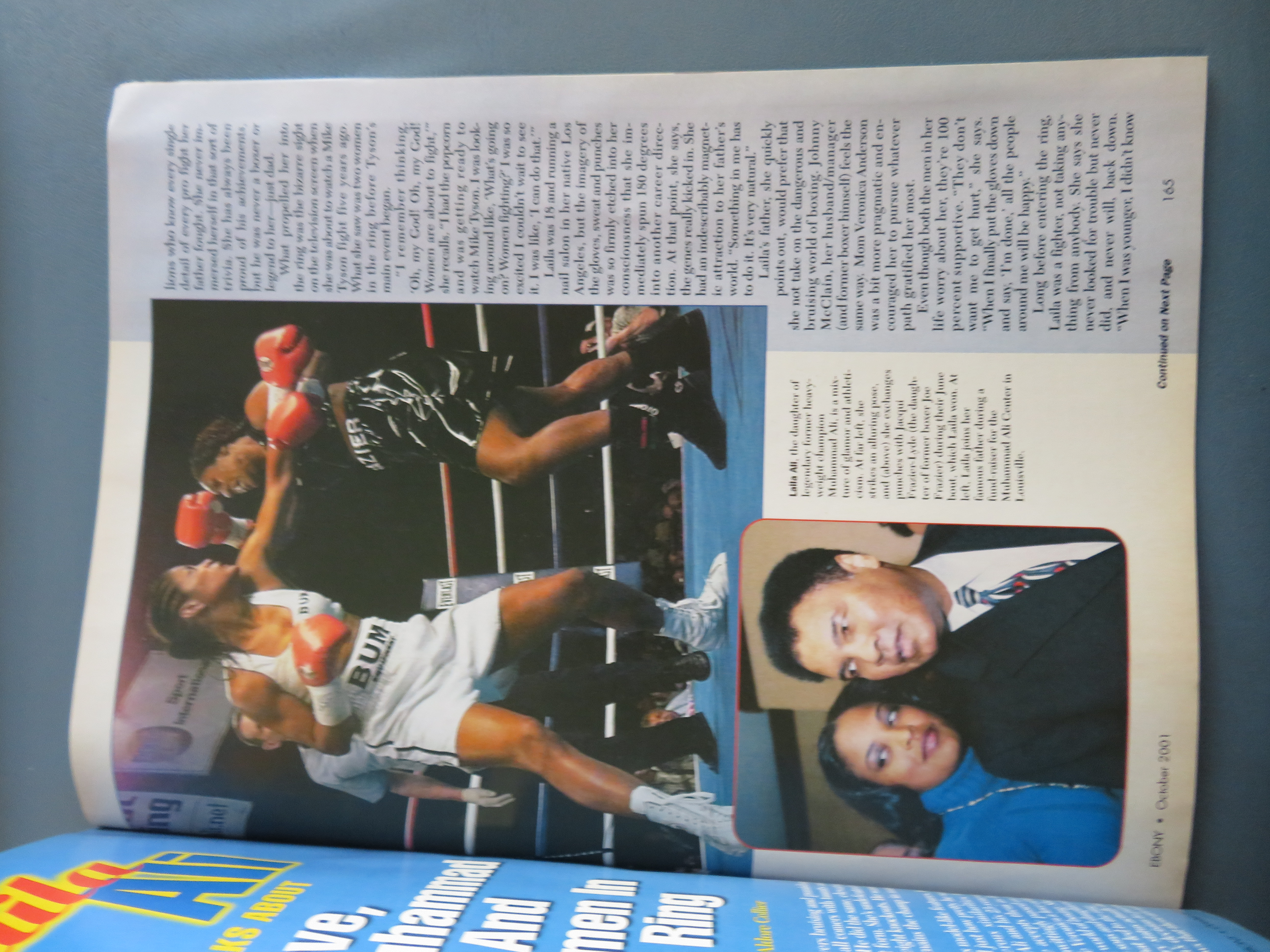 Ebony Magazine October 2001 Laila Ali (Muhammad Ali)
