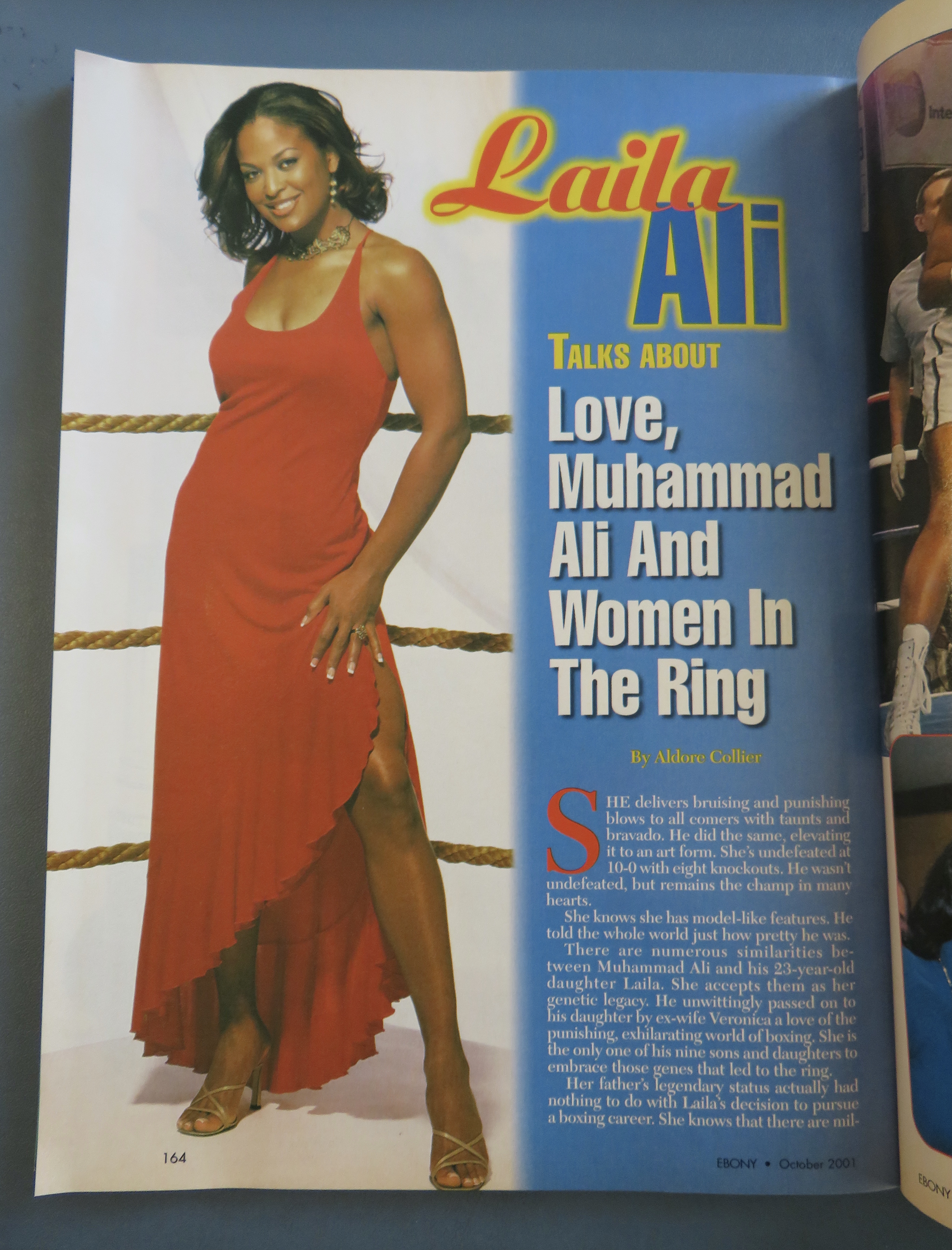 Ebony Magazine October 2001 Laila Ali (Muhammad Ali)