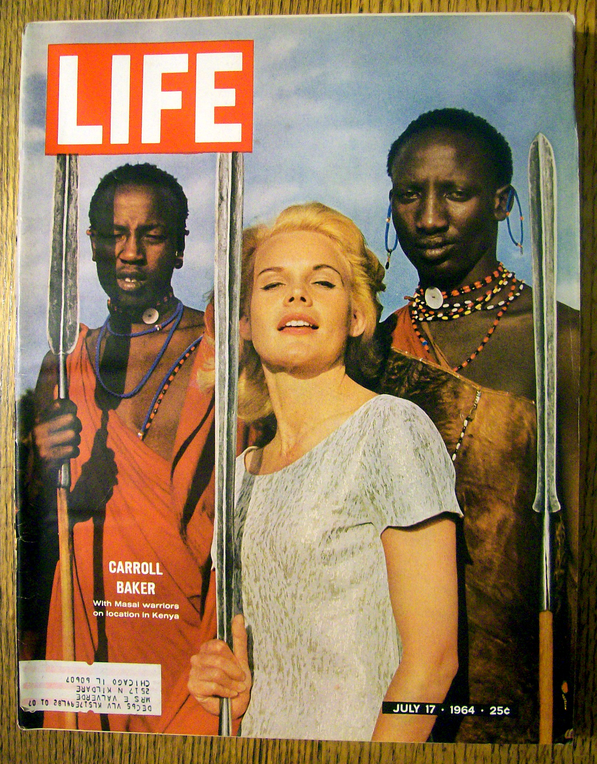 Life Magazine-July 17, 1964-Carroll Baker w/ Warriors