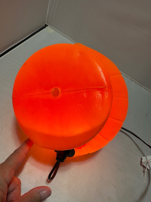 Bayshore Halloween Blow Mold Pumpkin Light Up Jack O Lantern with Label