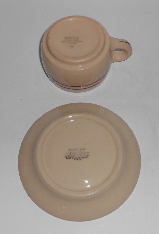 VINTAGE Sterling Restaurant Ware China Santa Anna College Cup & Saucer Set