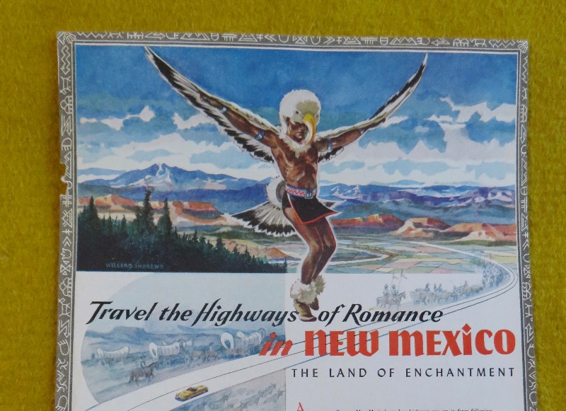 1950 New Mexico State Tourist Bureau with Man Dressed As An Eagle