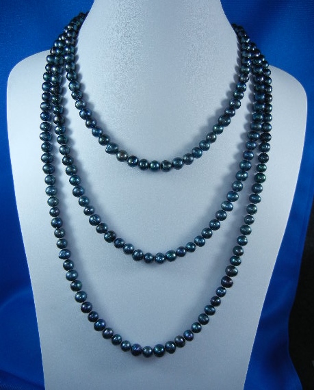 Freshwater Grey Pearls 76 Inches