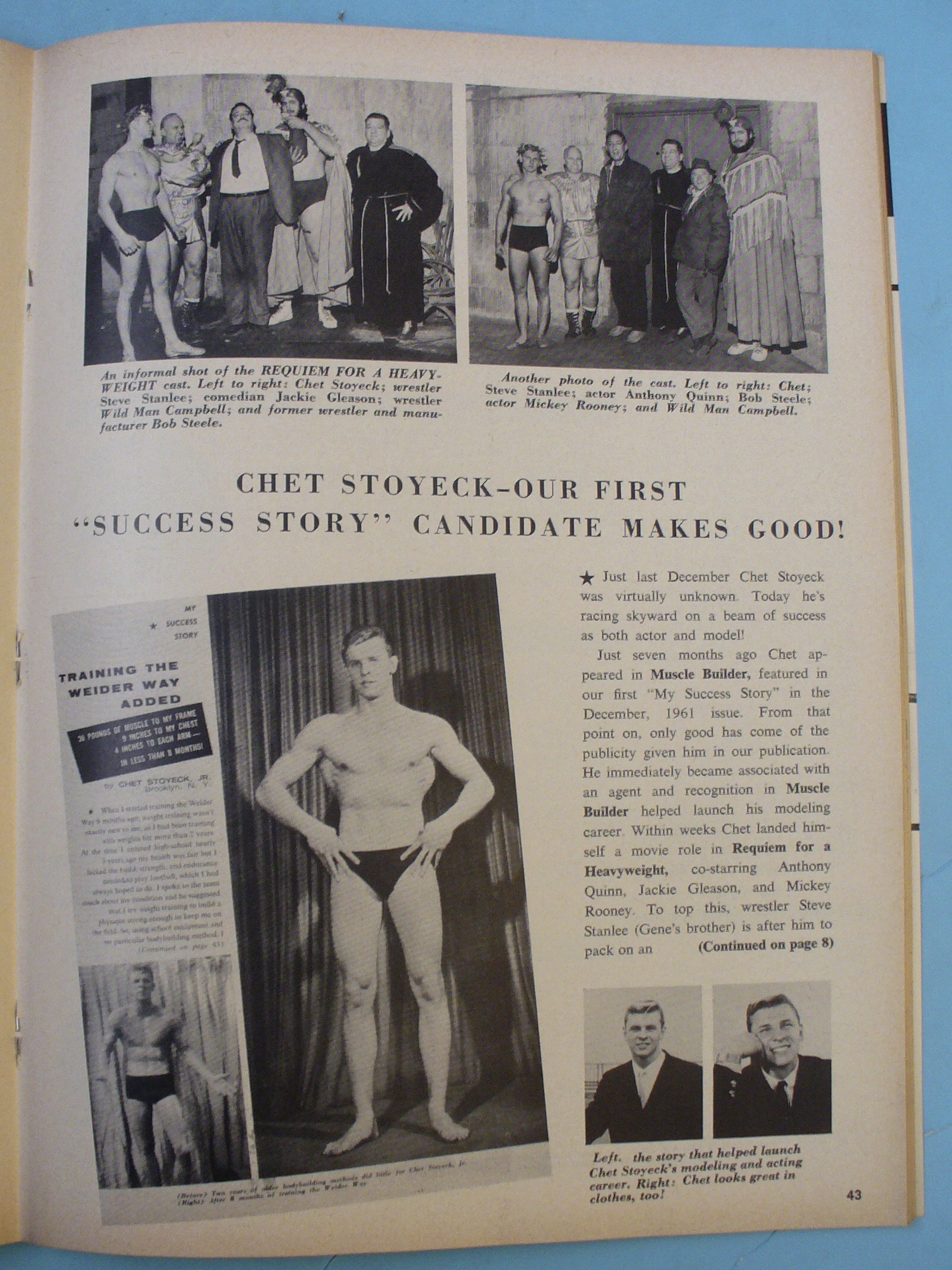 Muscle Builder Magazine July 1962 Bernard Naceri