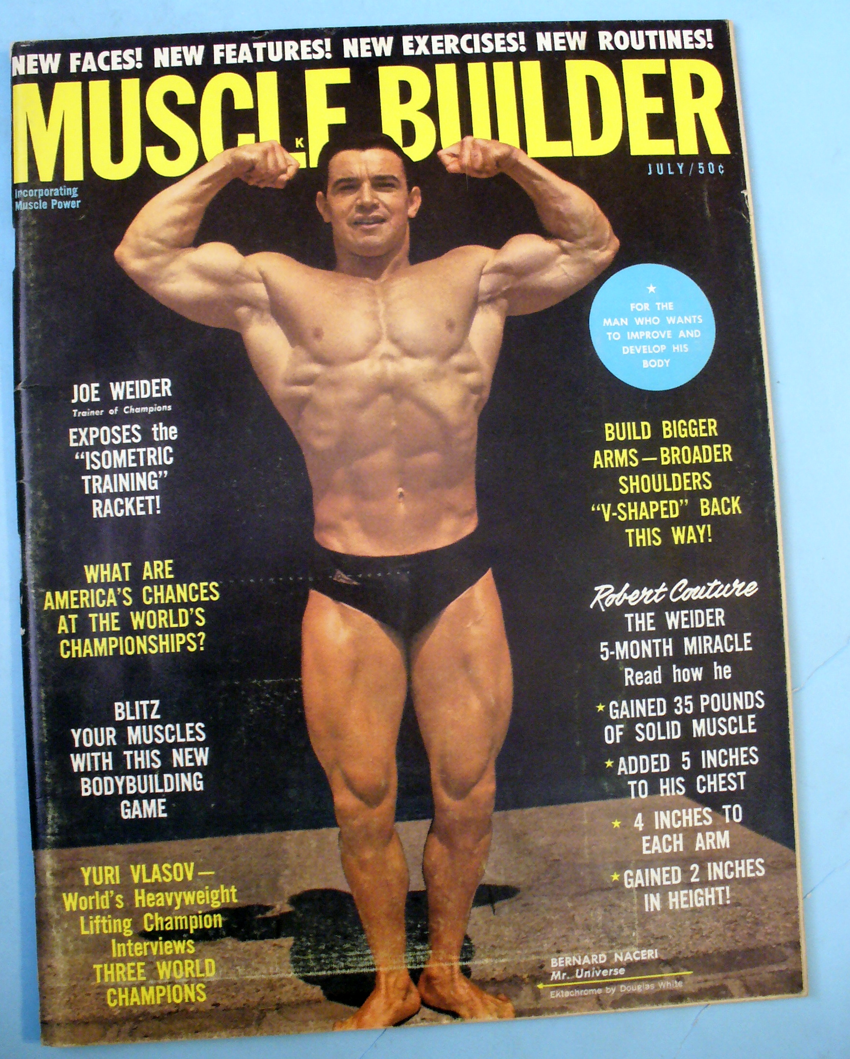 Muscle Builder Magazine July 1962 Bernard Naceri