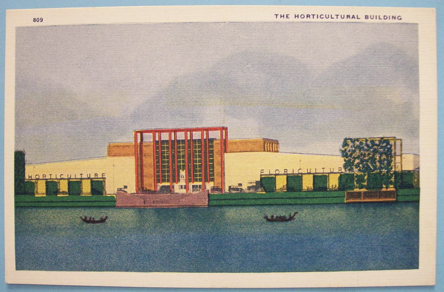 1933 Century Of Progress Horticultural Bldg Postcard