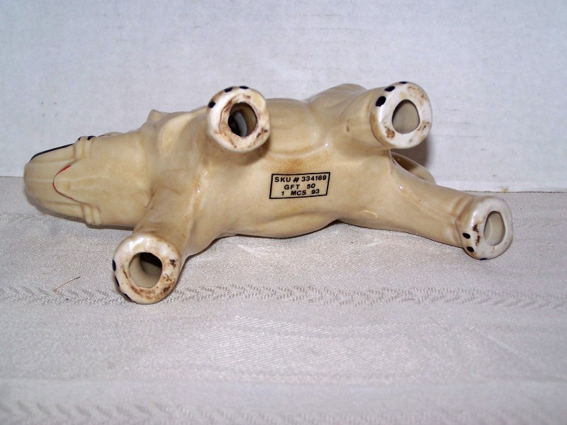LUSTRE ELEPHANT FIGURINE W/RAISED TRUNK