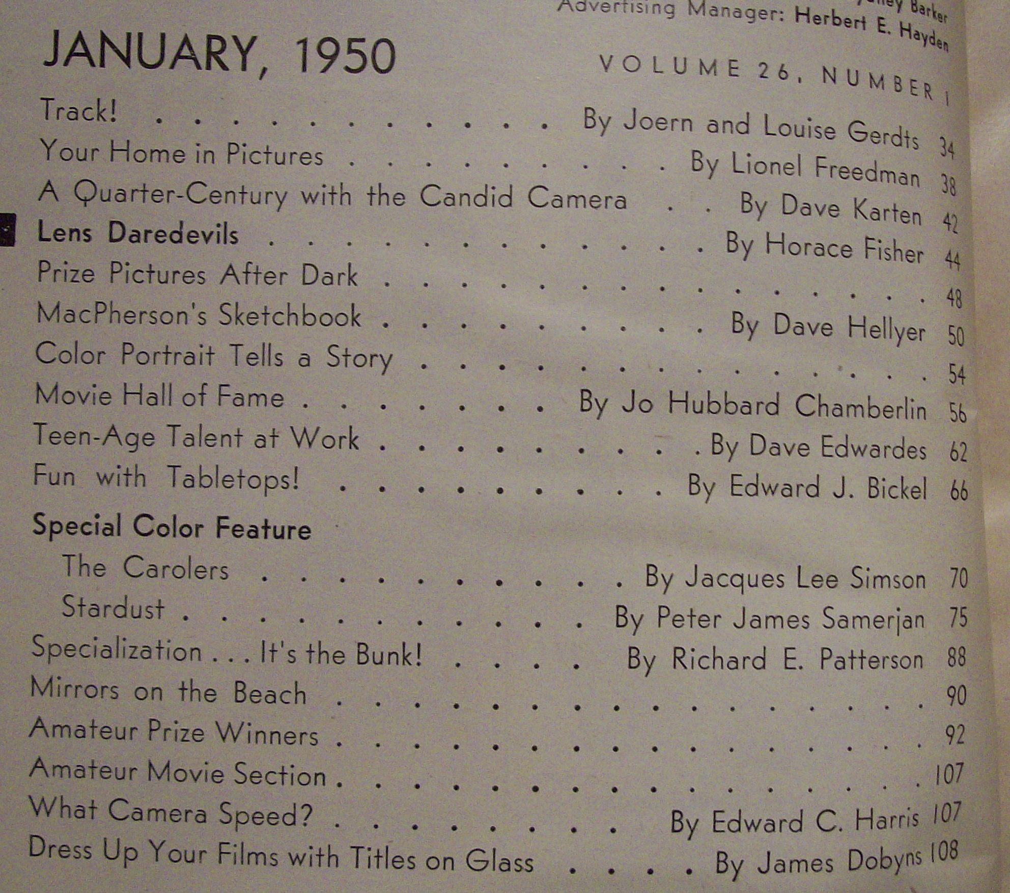 Popular Photography Magazine - January 1950