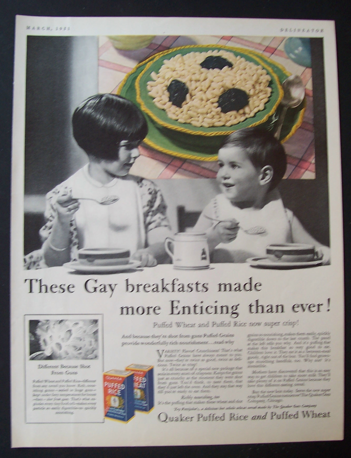 1931  Quaker  Puffed  Rice  &  Puffed  Wheat