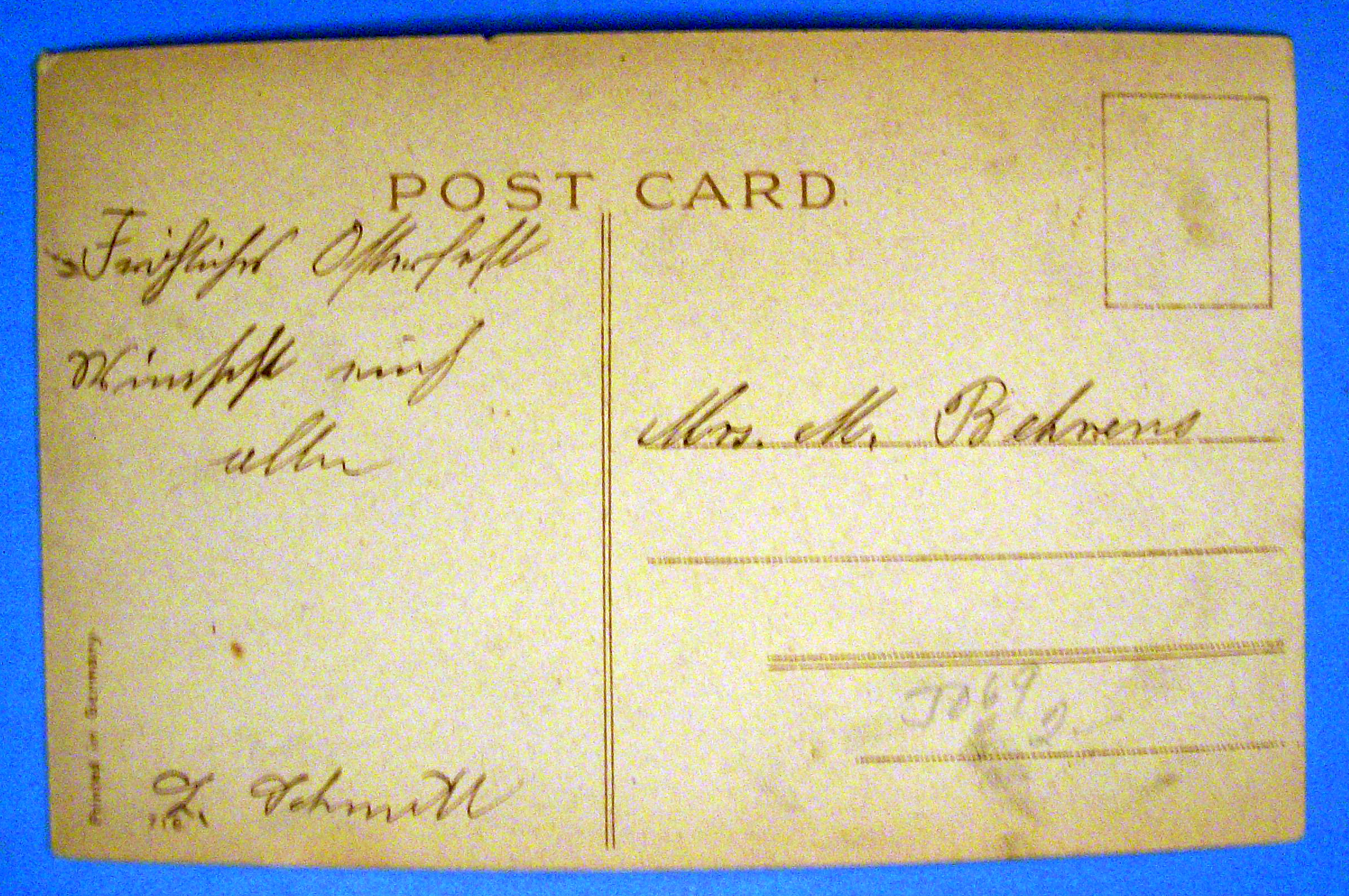 A Happy Easter Postcard with Rooster on a Egg