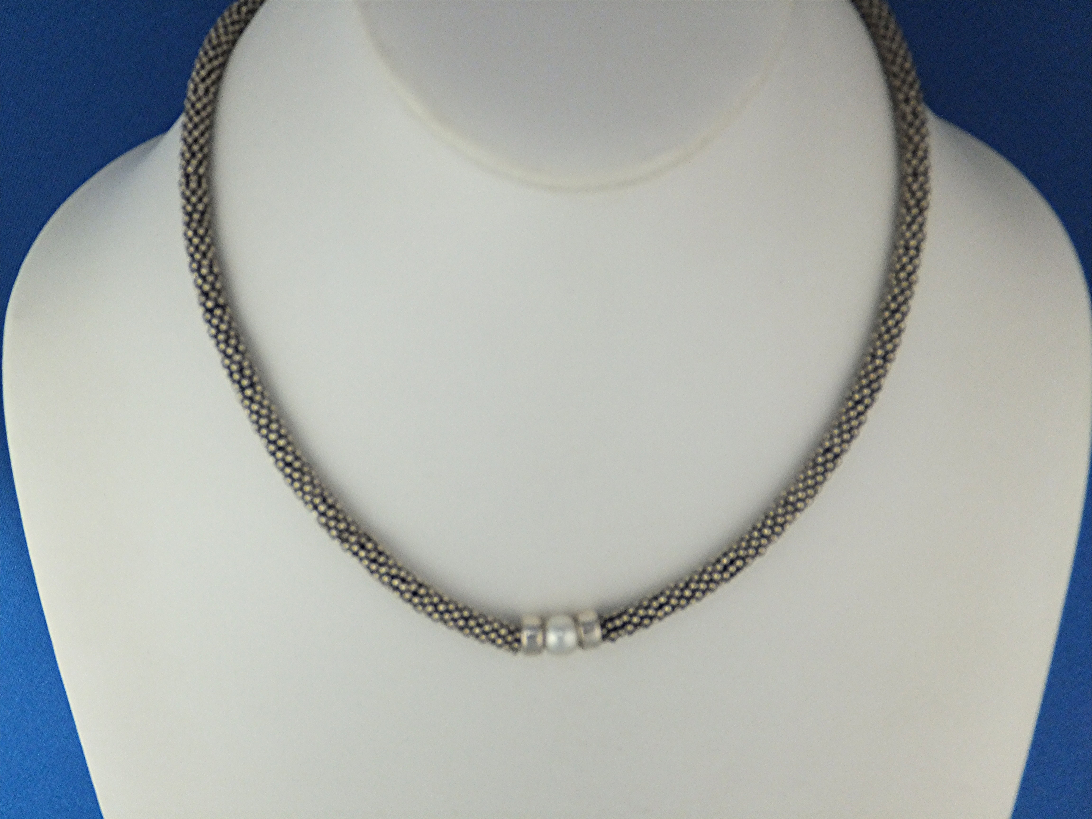 Necklace Sterling Silver Genuine Pearl 56 Grams