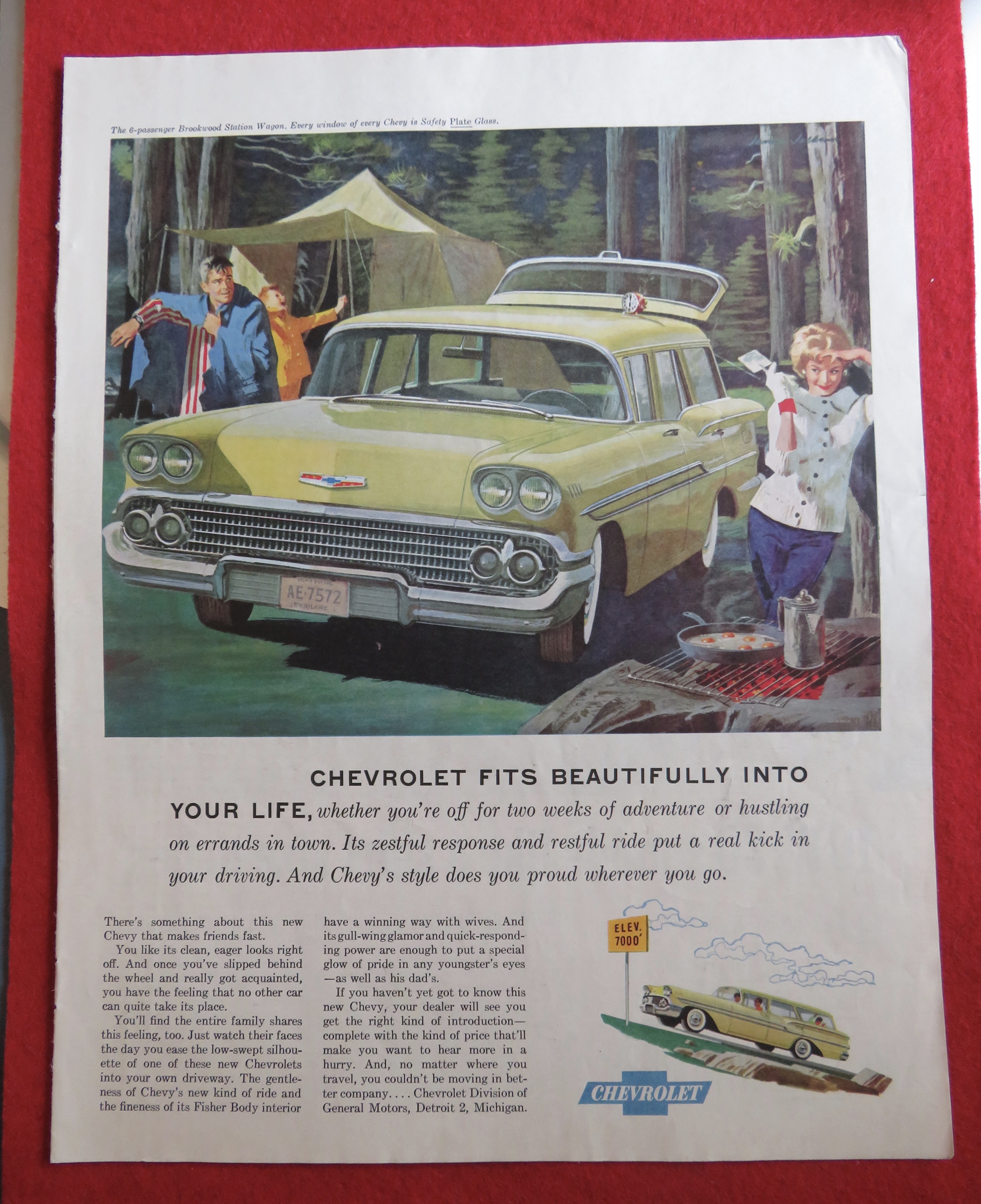 1958 Chevrolet Automobile w/ Brookwood Station Wagon