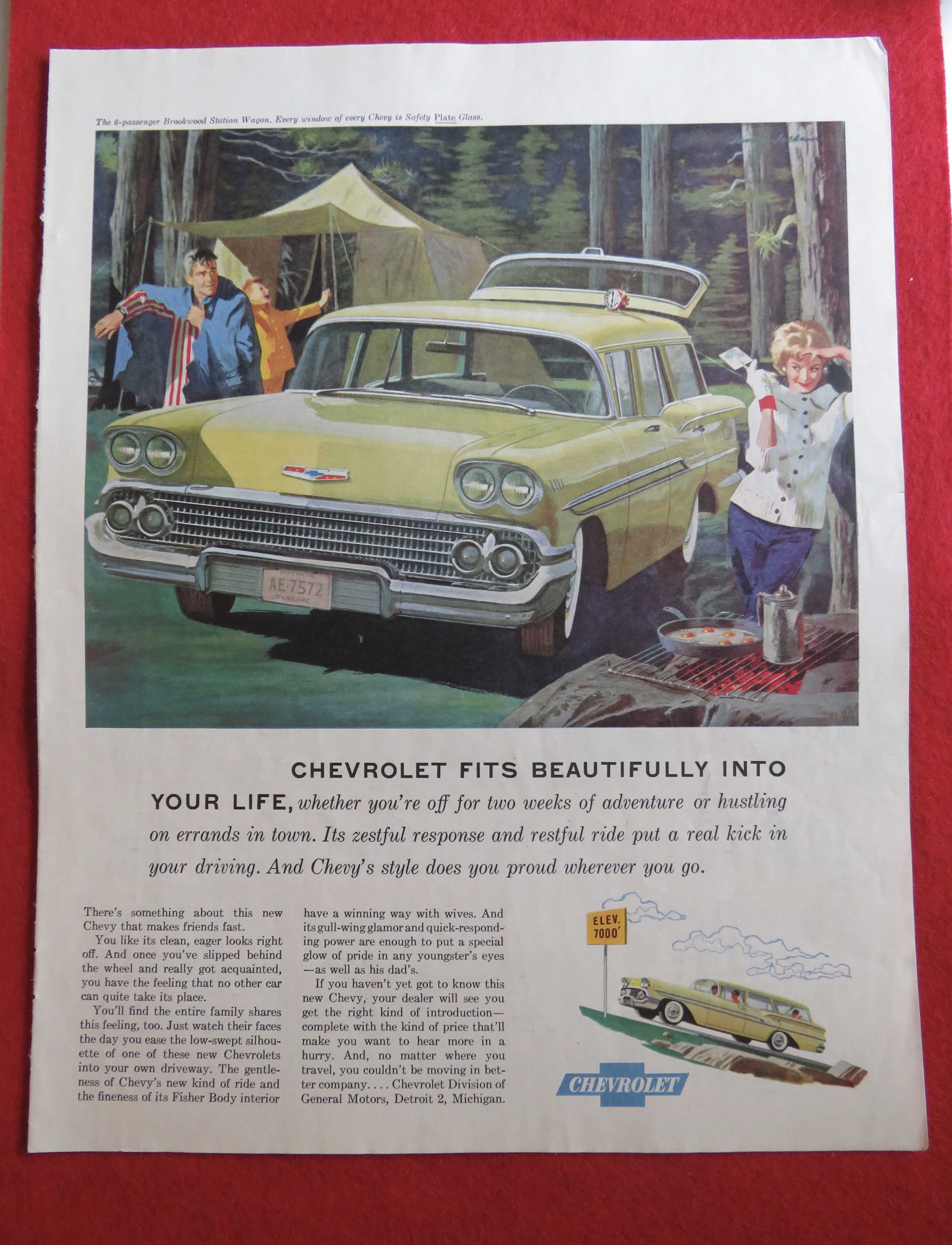 1958 Chevrolet Automobile w/ Brookwood Station Wagon