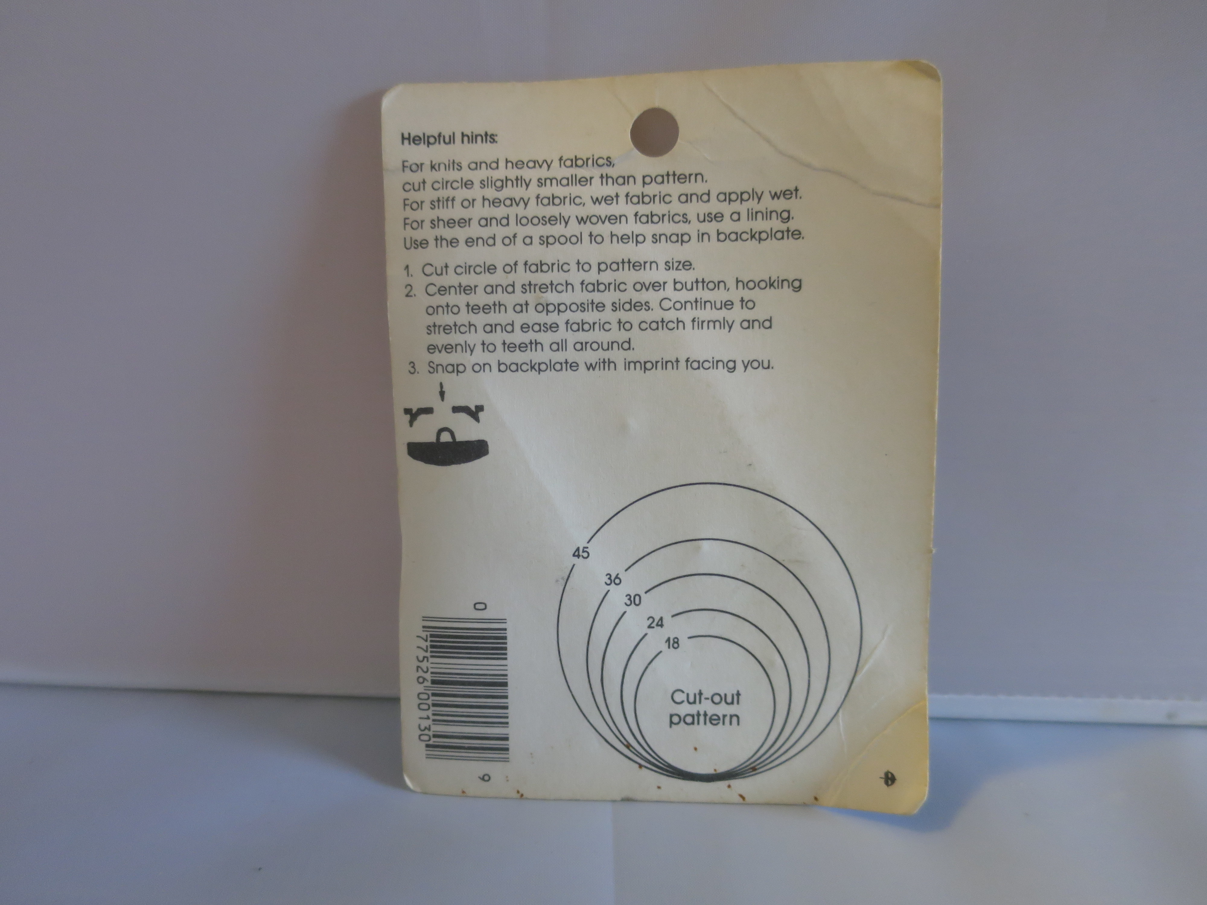 Vintage Prym Cover Your Own Buttons unopened package 4 buttons
