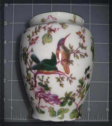 Porcelain hand painted vase, Victoria, Austria