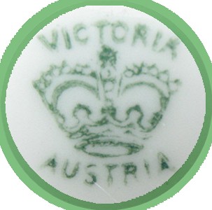 Porcelain hand painted vase, Victoria, Austria