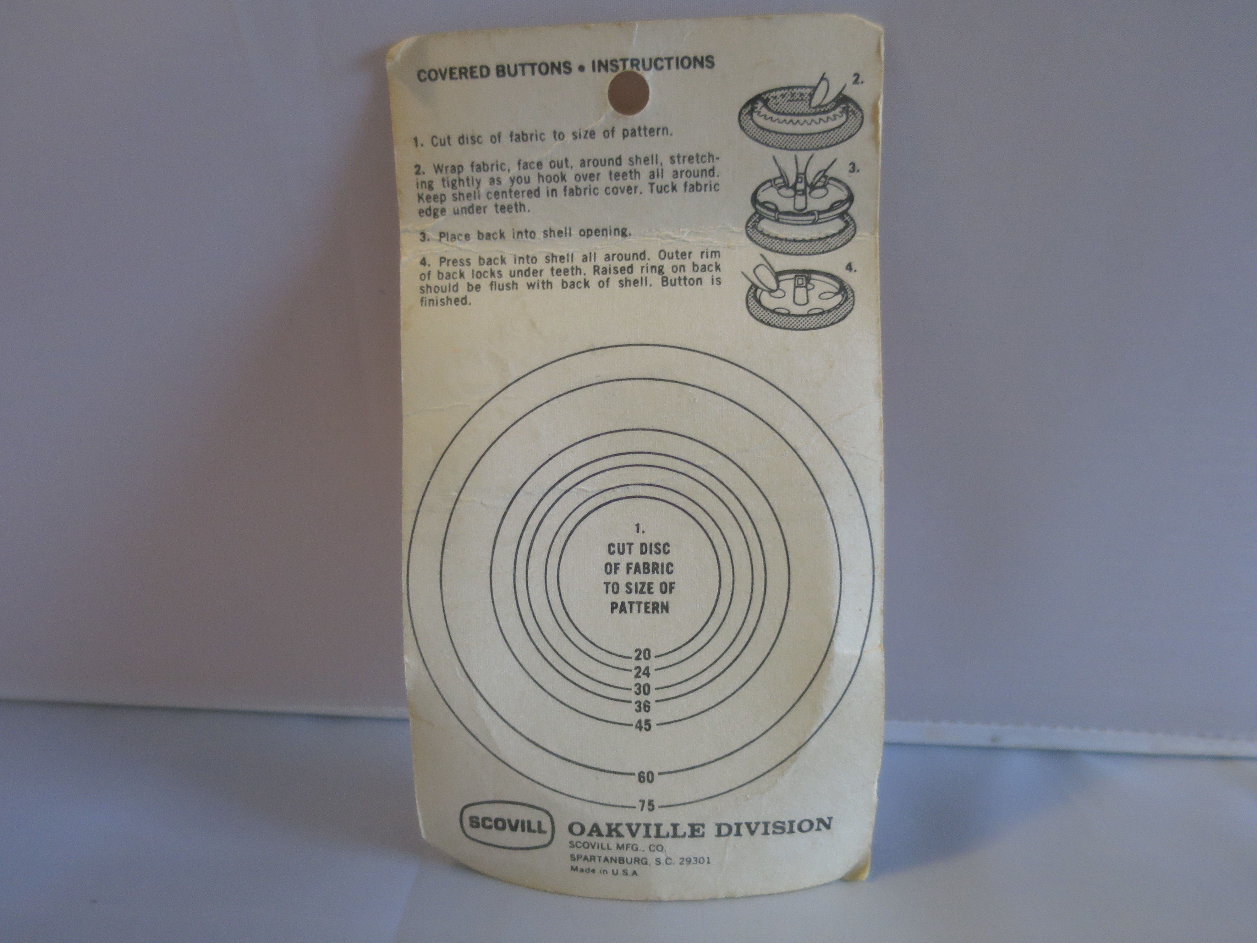 Vintage Boye Buttons aluminum unopened package of 8