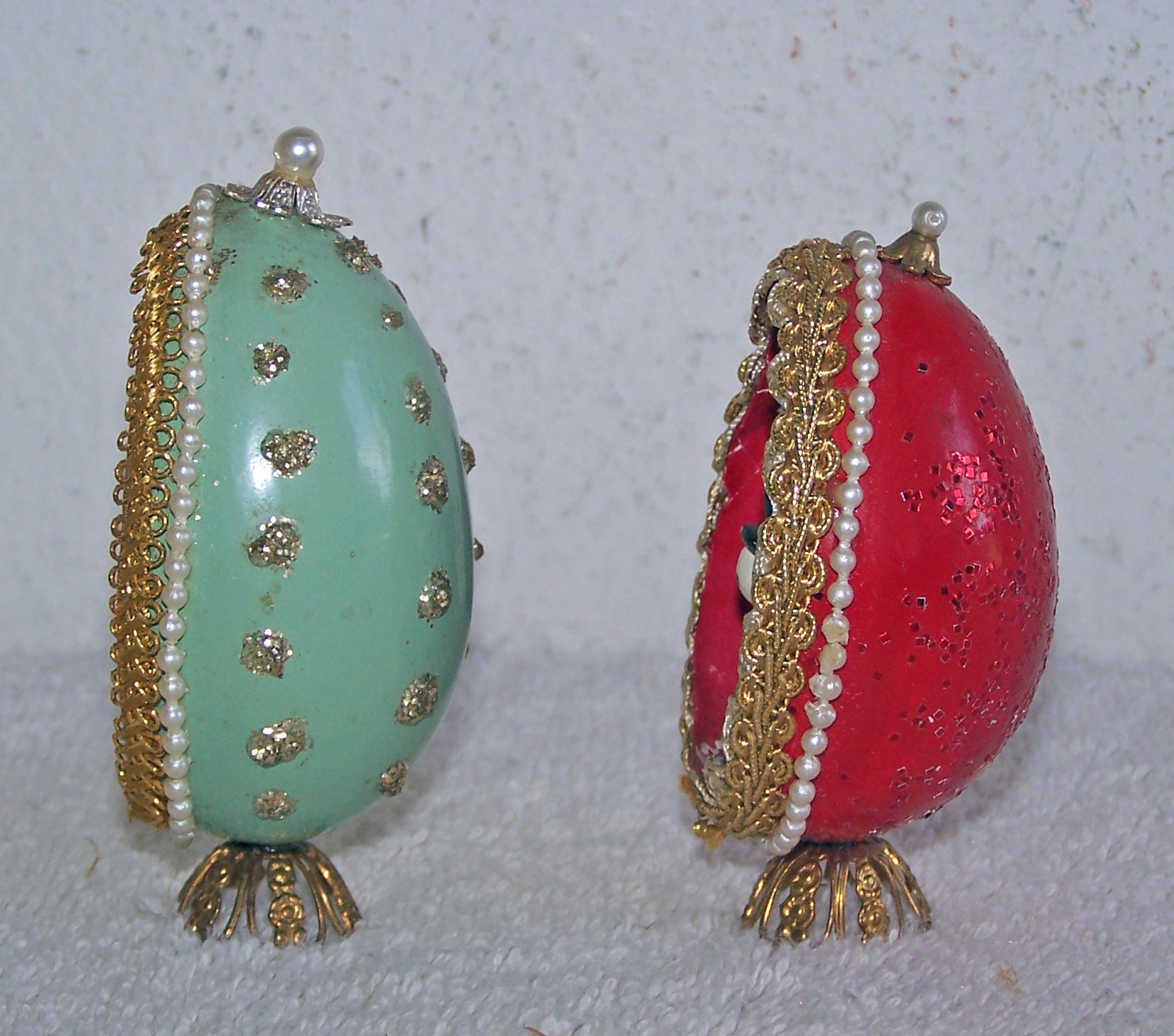 Christmas Figures in Cut Out Decorated Plastic Egg