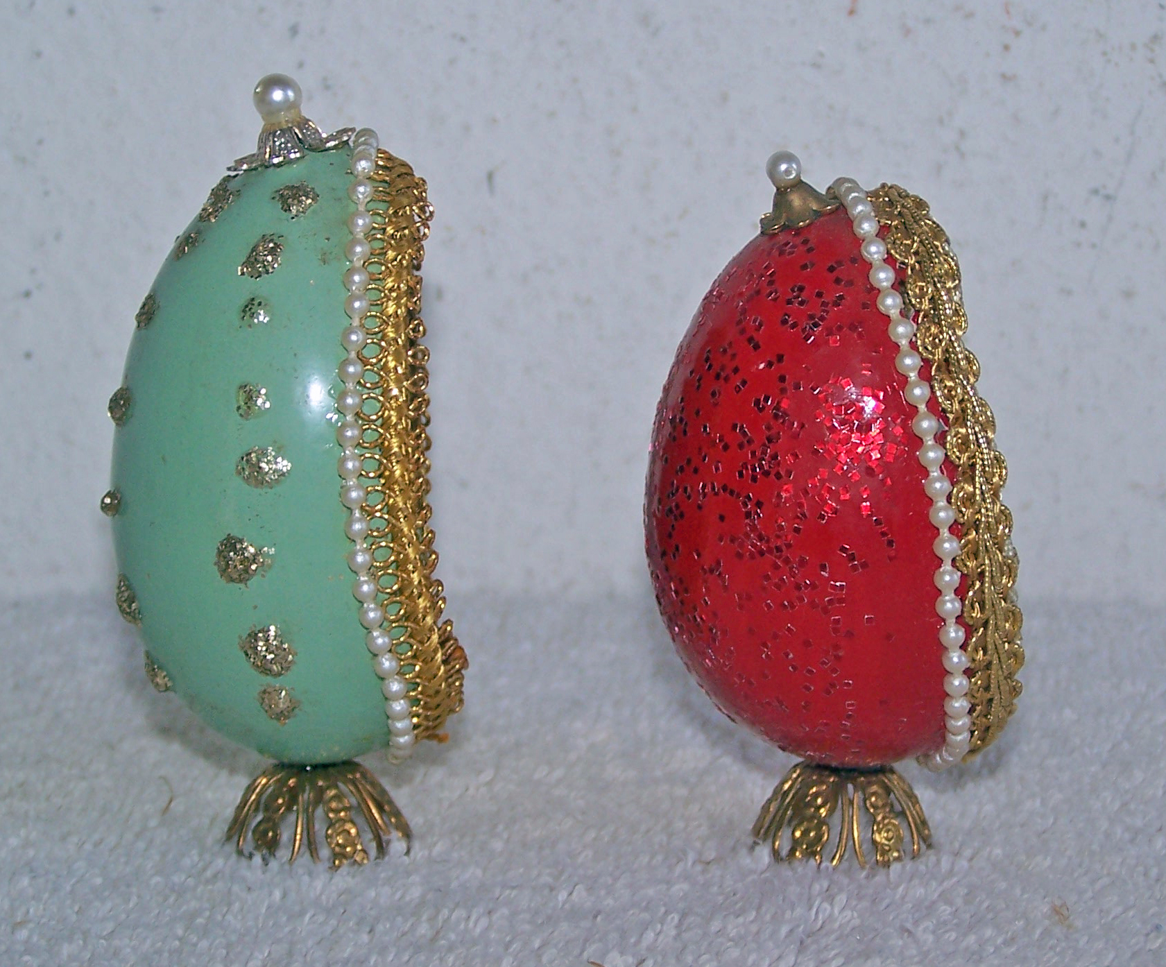 Christmas Figures in Cut Out Decorated Plastic Egg