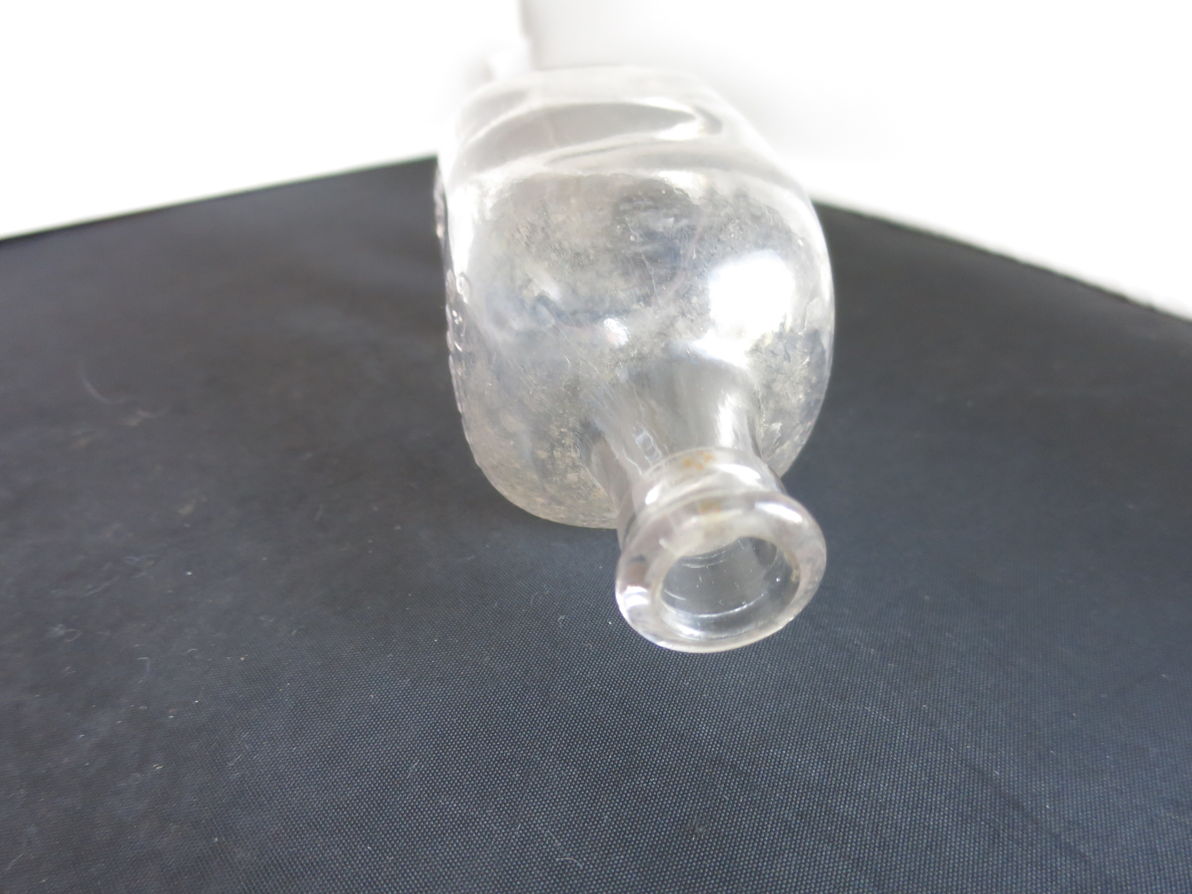 Antique Glyco Thymoline Mouthwash Embossed Bottle 6 Fluid OZ
