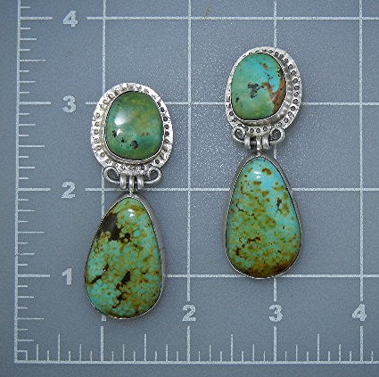 David Troutman Kingman Turquoise Sterling Silver Earrin