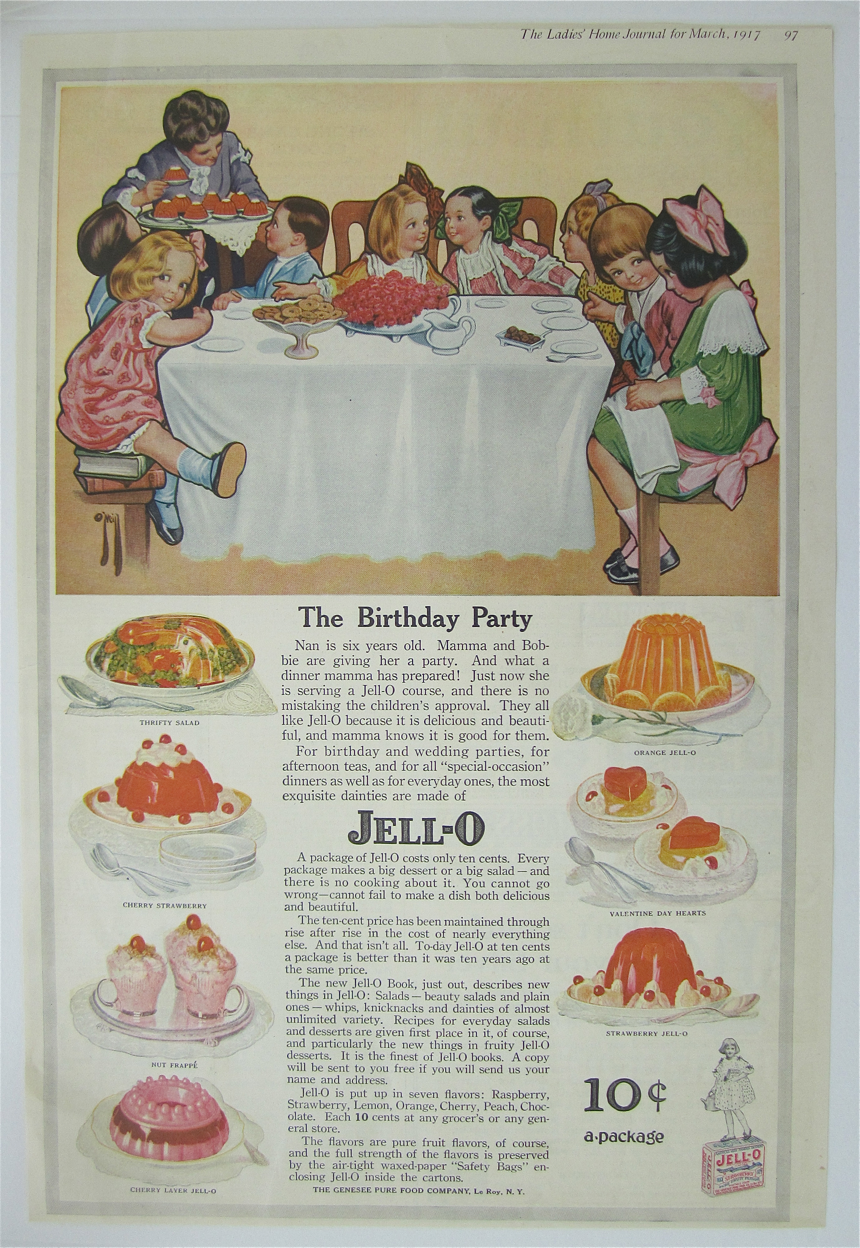 1917 Jell-O with Child's Birthday Party