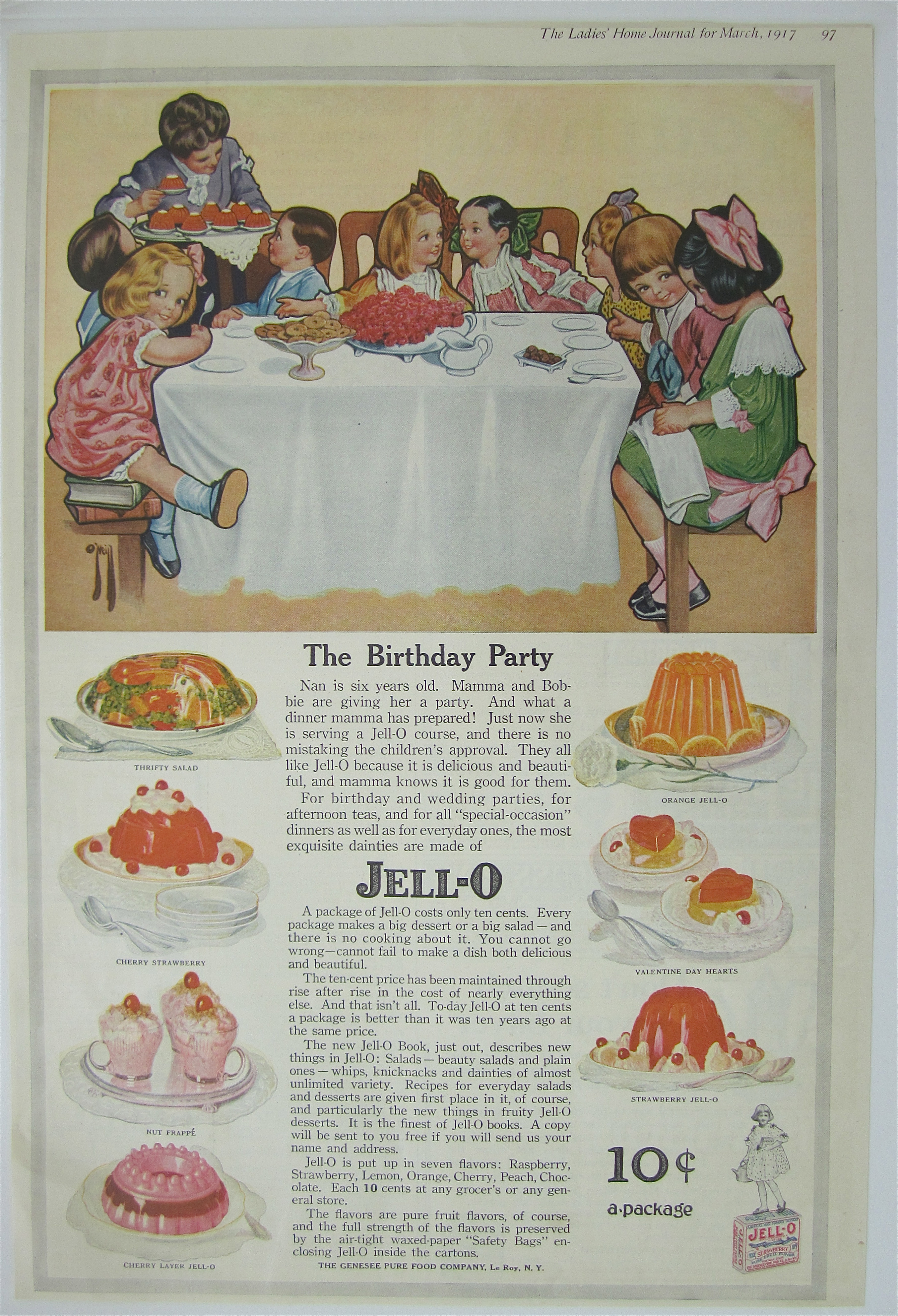 1917 Jell-O with Child's Birthday Party