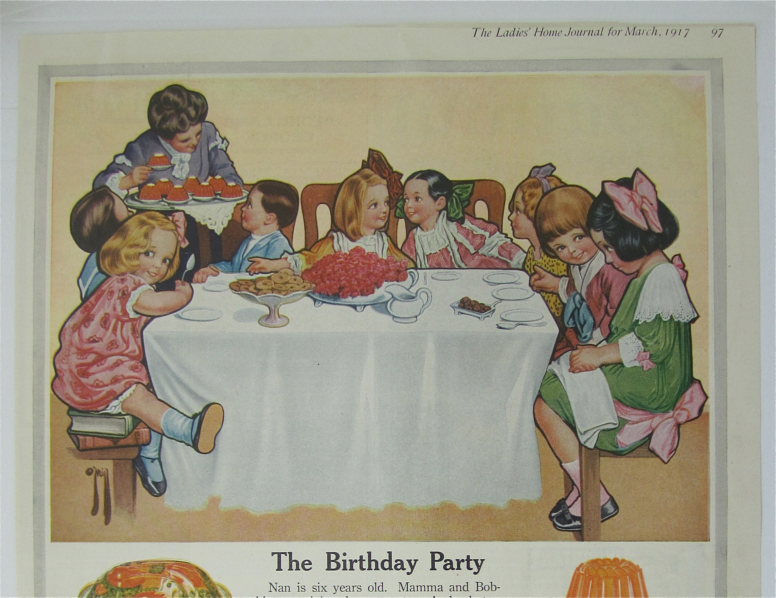 1917 Jell-O with Child's Birthday Party