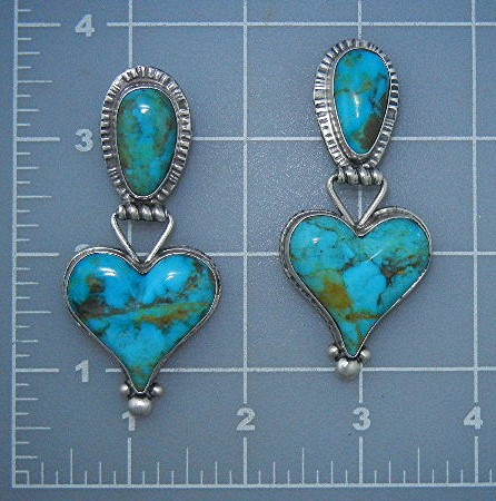 David Troutman Kingman Turquoise Sterling Silver Clip E