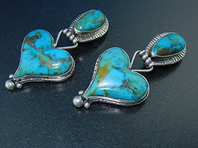 David Troutman Kingman Turquoise Sterling Silver Clip E