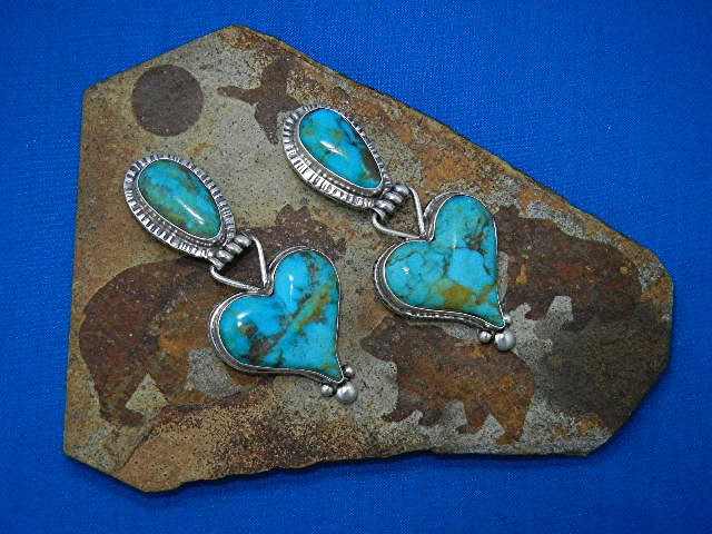 David Troutman Kingman Turquoise Sterling Silver Clip E