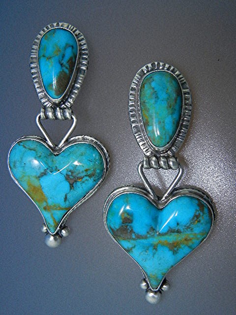 David Troutman Kingman Turquoise Sterling Silver Clip E