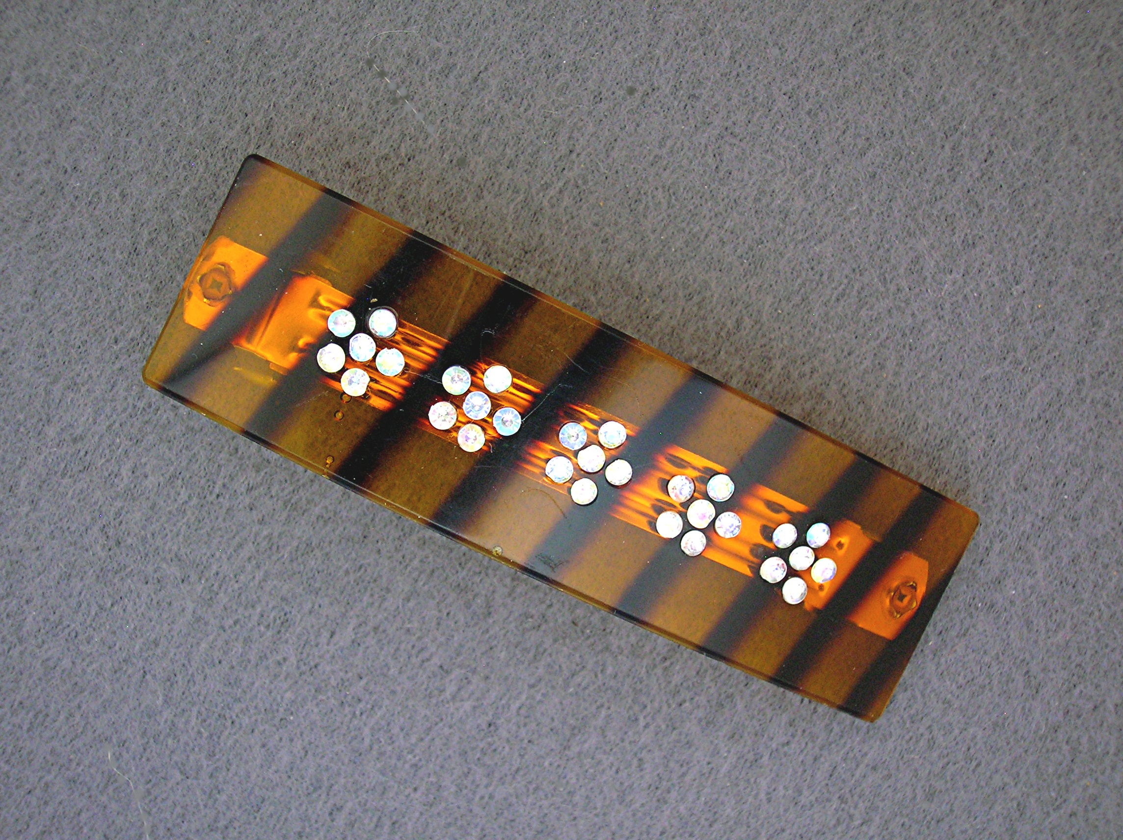 Crystal Flower Lucite Hair Barrette