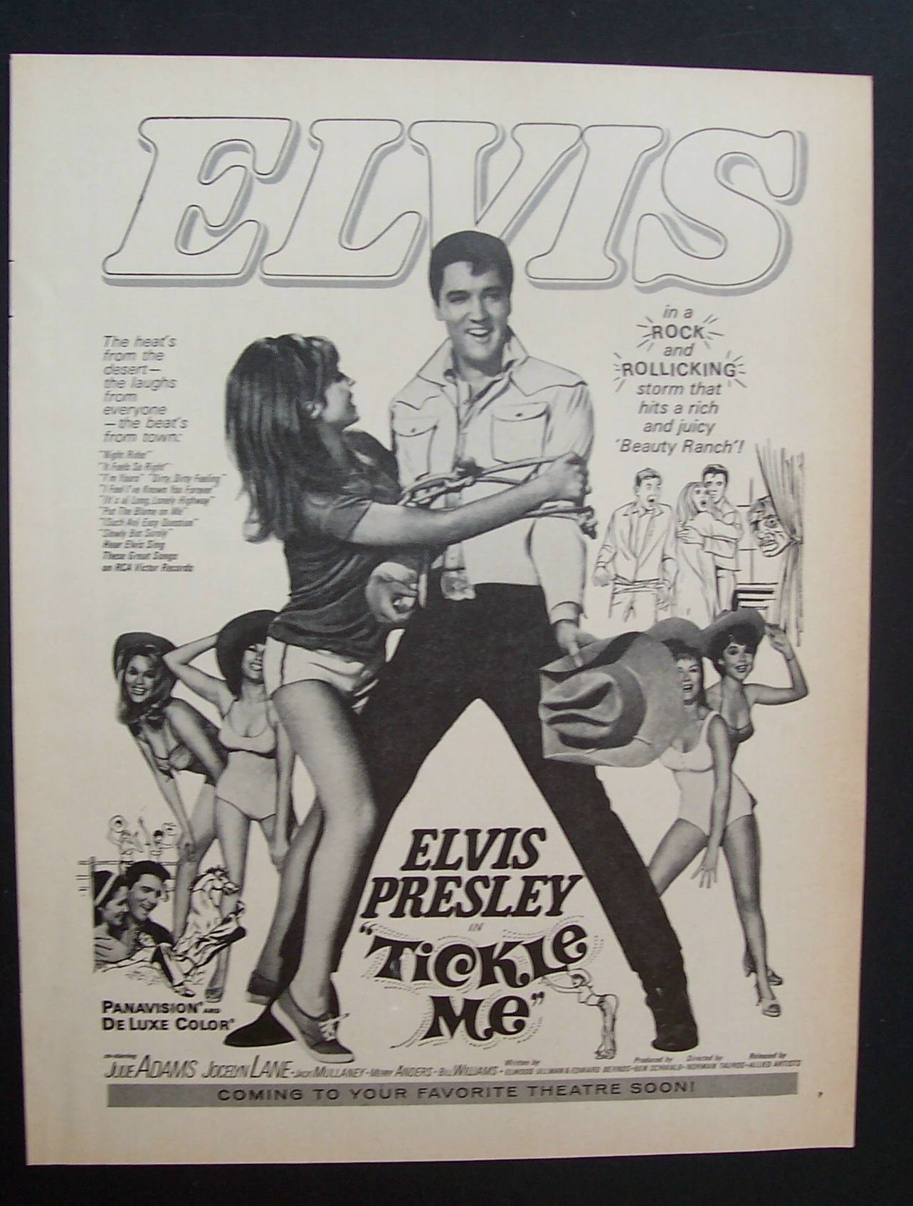1965  Movie Ad for Tickle Me with Elvis Presley