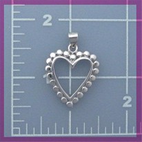 Sterling Silver Heart Pendant or Charm