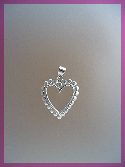 Sterling Silver Heart Pendant or Charm