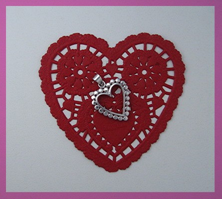 Sterling Silver Heart Pendant or Charm