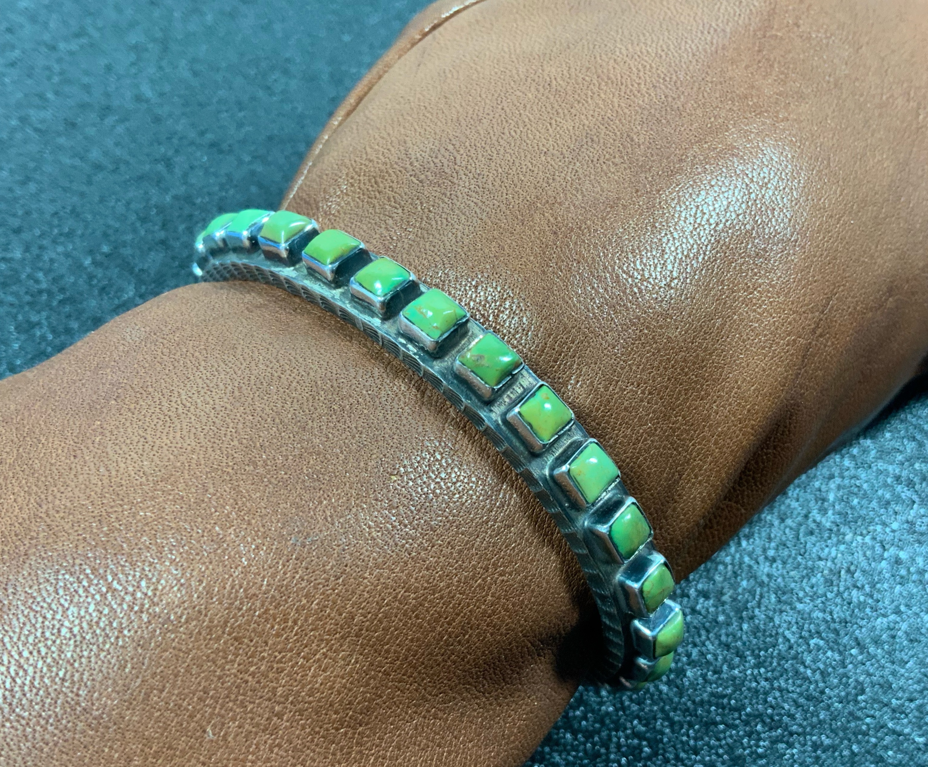 Ernest Rangel Kingman Turquoise Sterling Silver Bracele