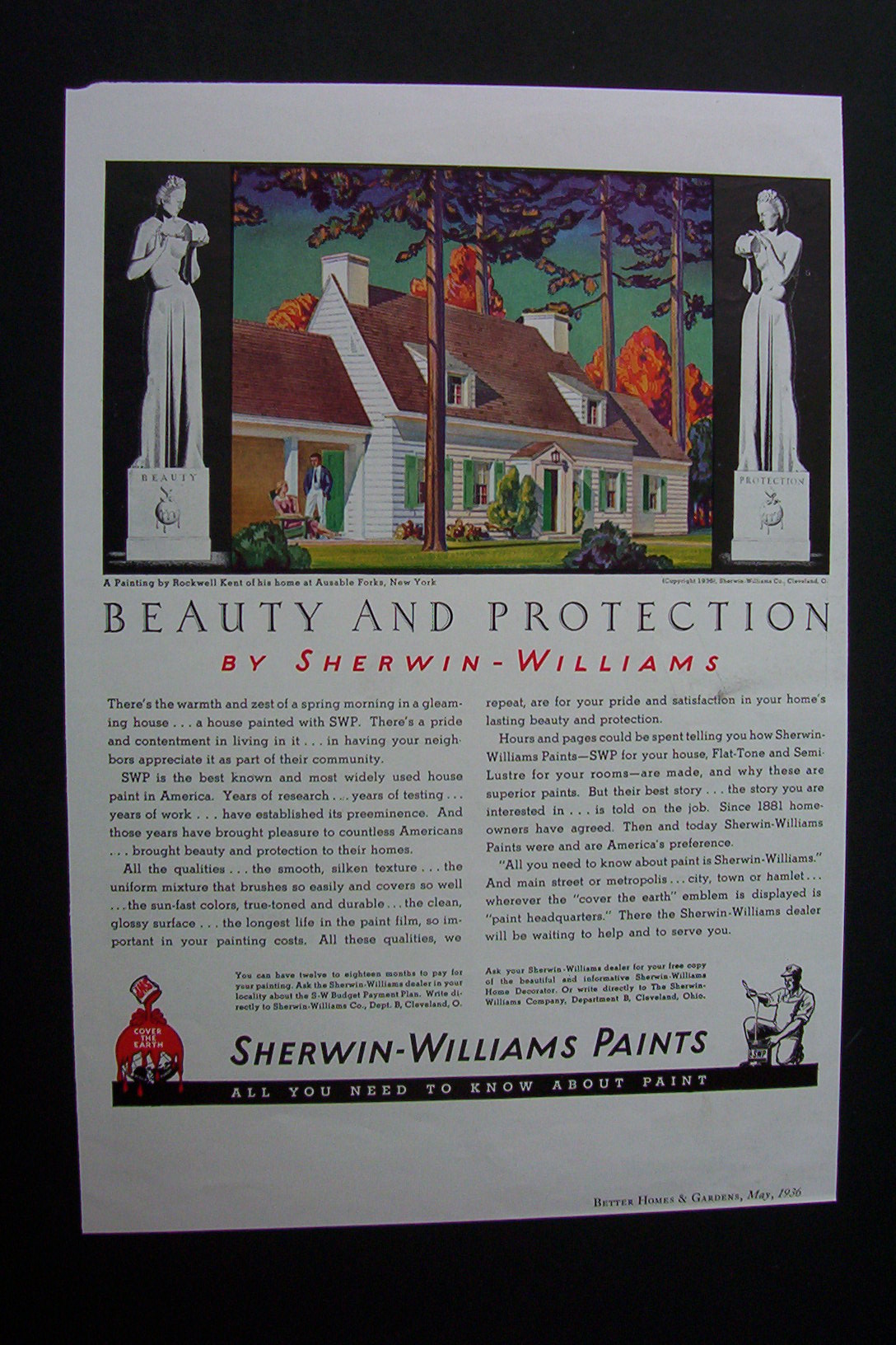 1936 Dual Ad: Sherwin  Williams & Flit  Powder