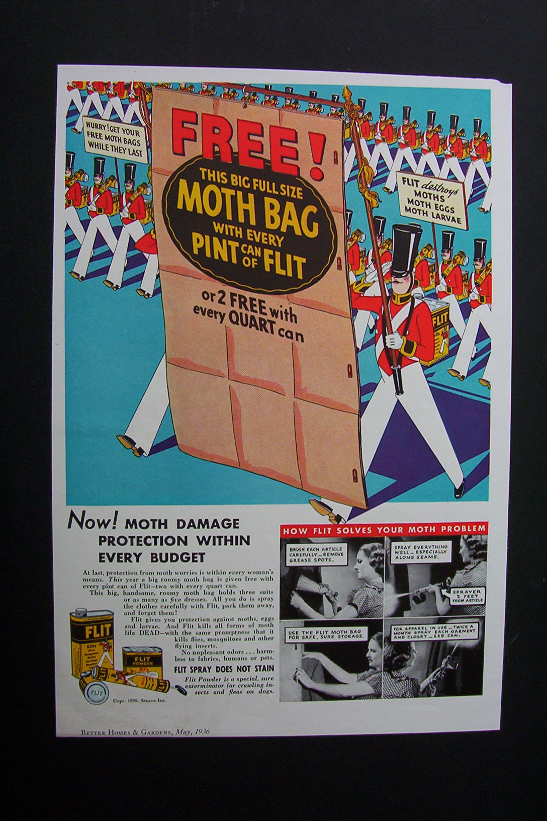 1936 Dual Ad: Sherwin  Williams & Flit  Powder