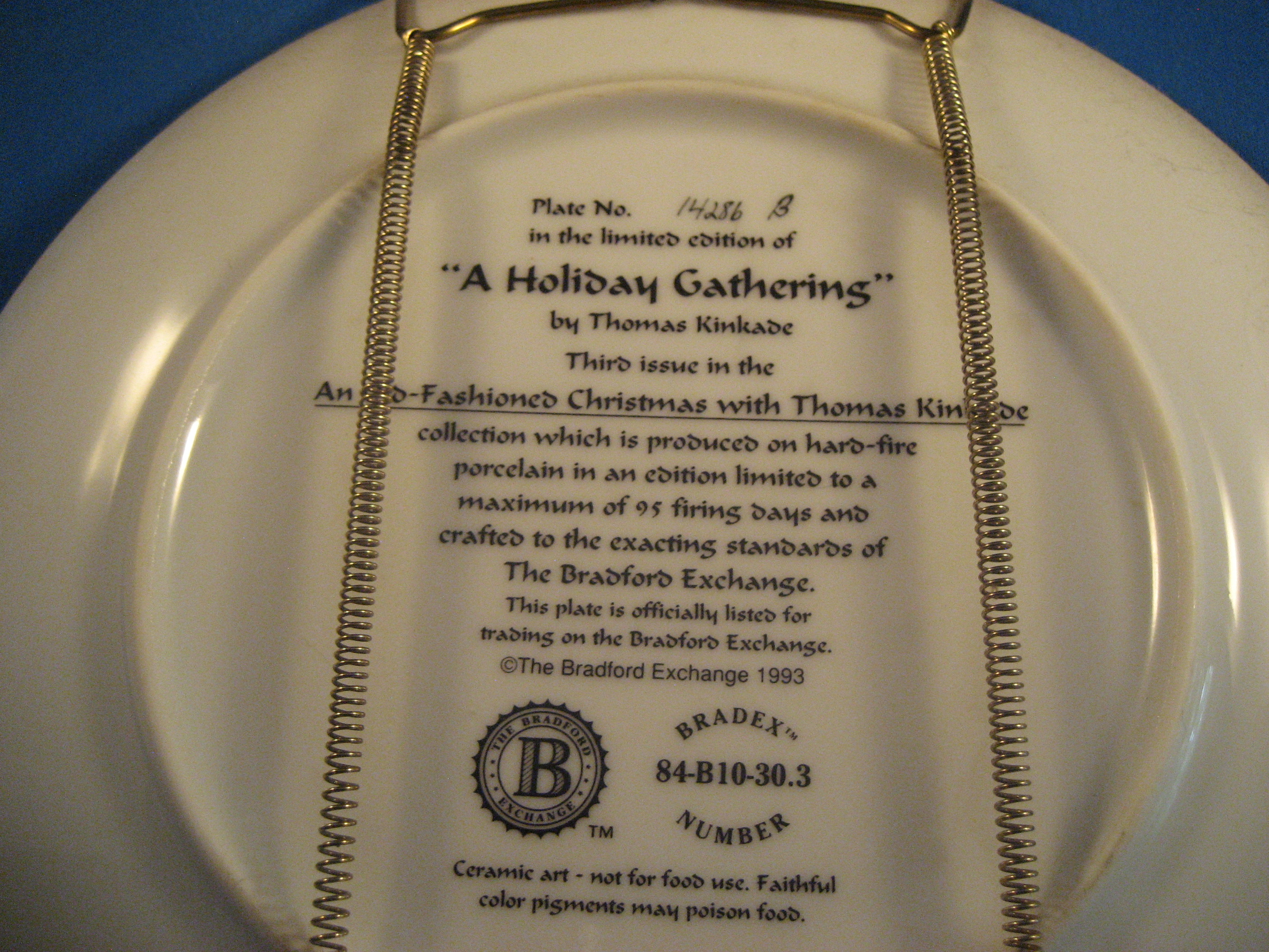 The Holiday Gathering by Thomas Kinkade Plate