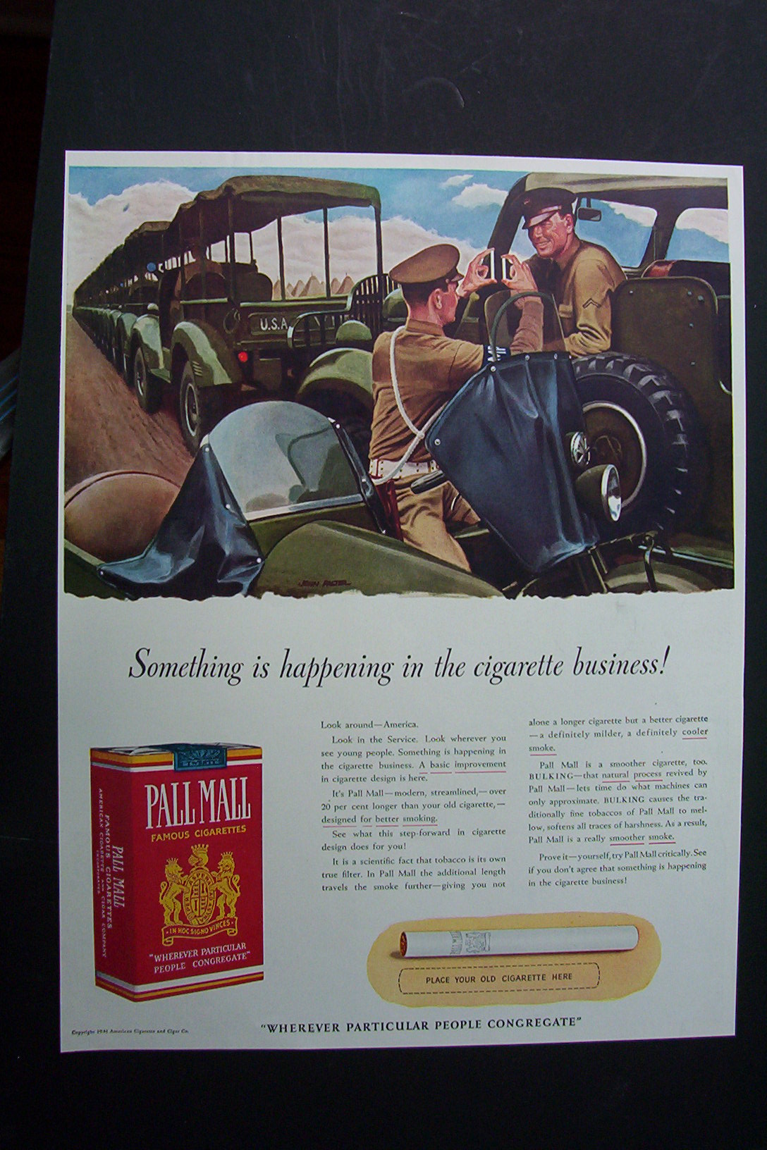 1941 Pall Mall Cigarettes w/a Soldier By John Falter