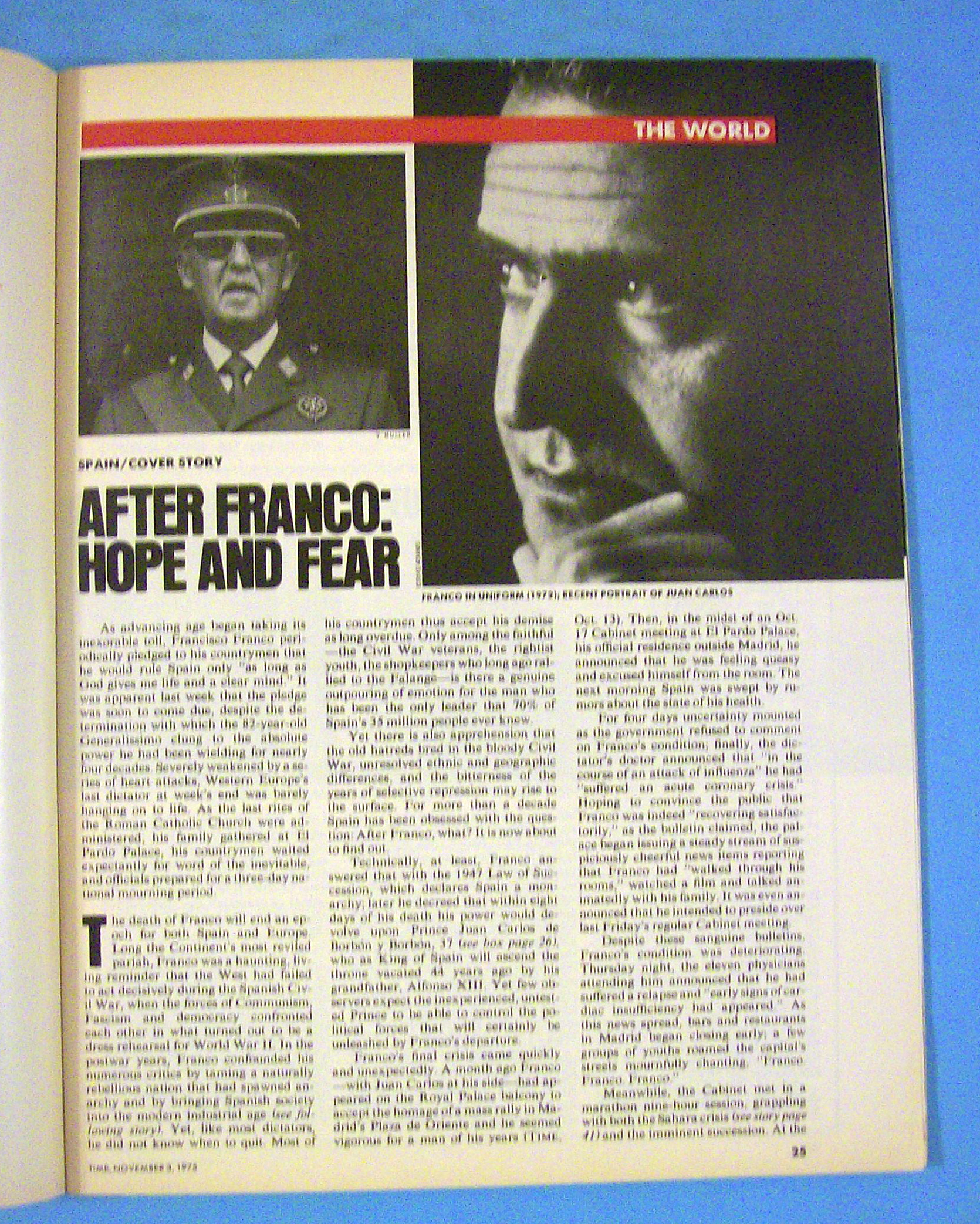 Time Magazine-November 3, 1975-Juan Carlos