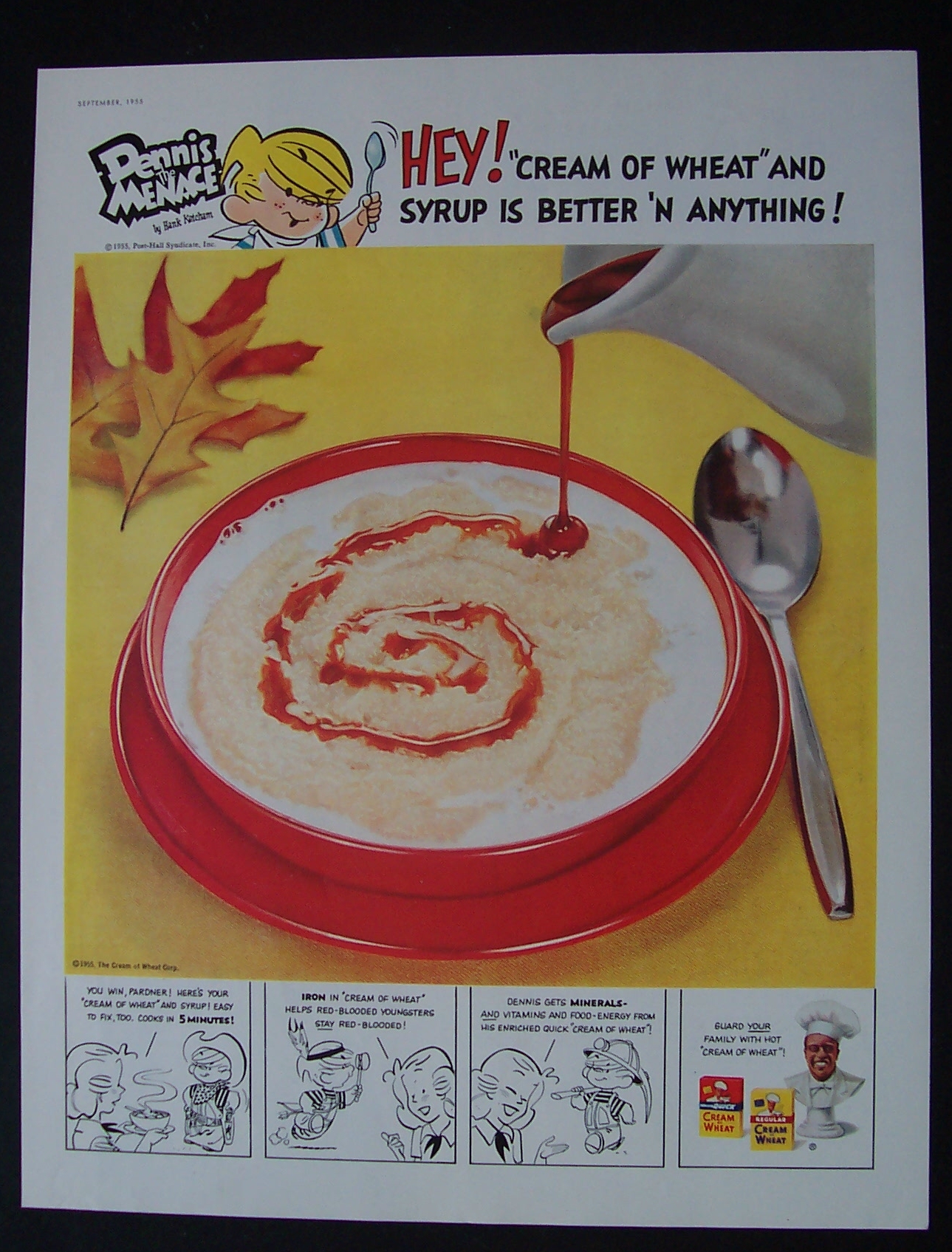 1955  Cream  Of  Wheat  with  Dennis The Menace