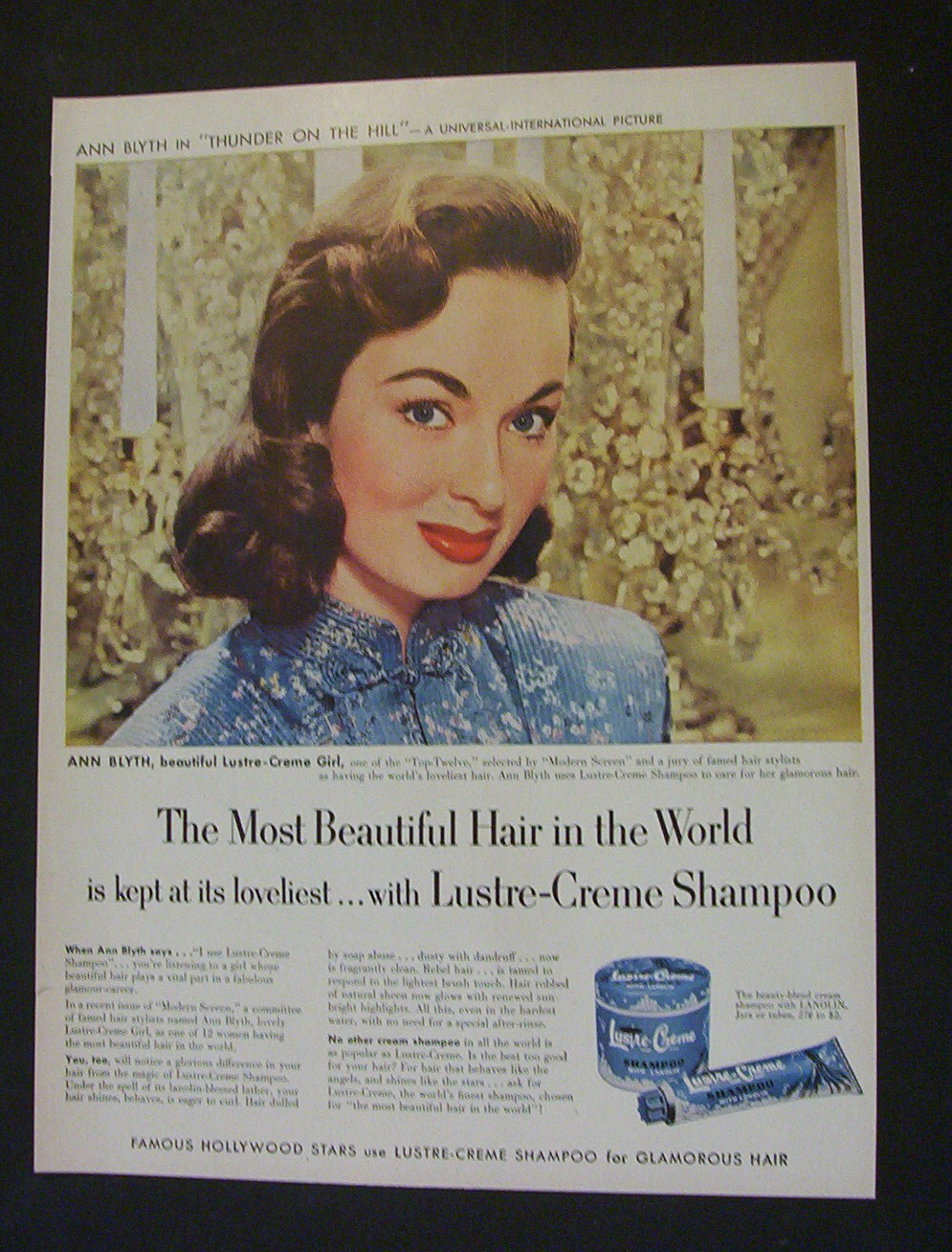 1951 Dual Ad: Lustre Creme & John Hancock Insurance