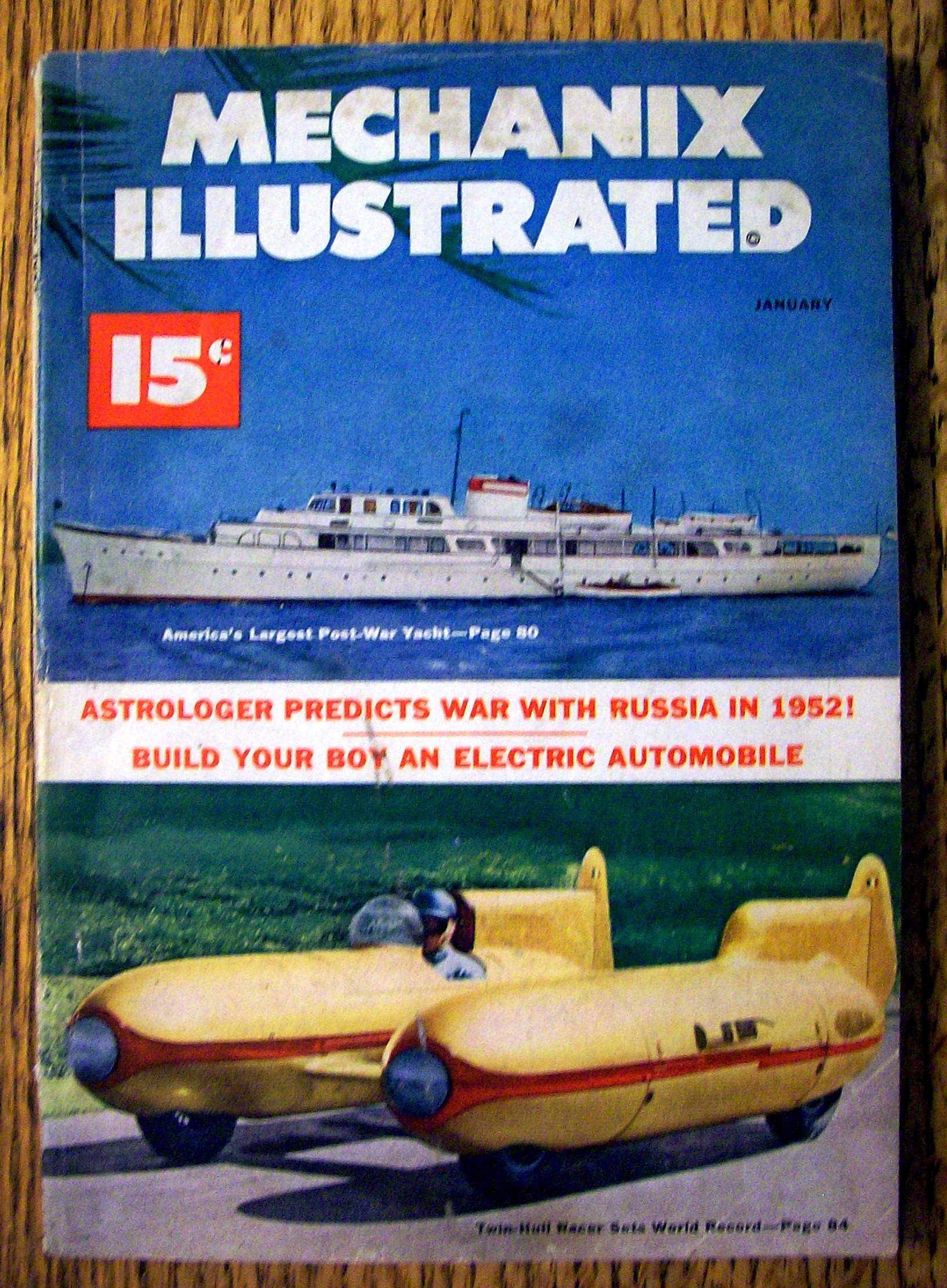Mechanix Illustrated January 1952 Yacht & Racer