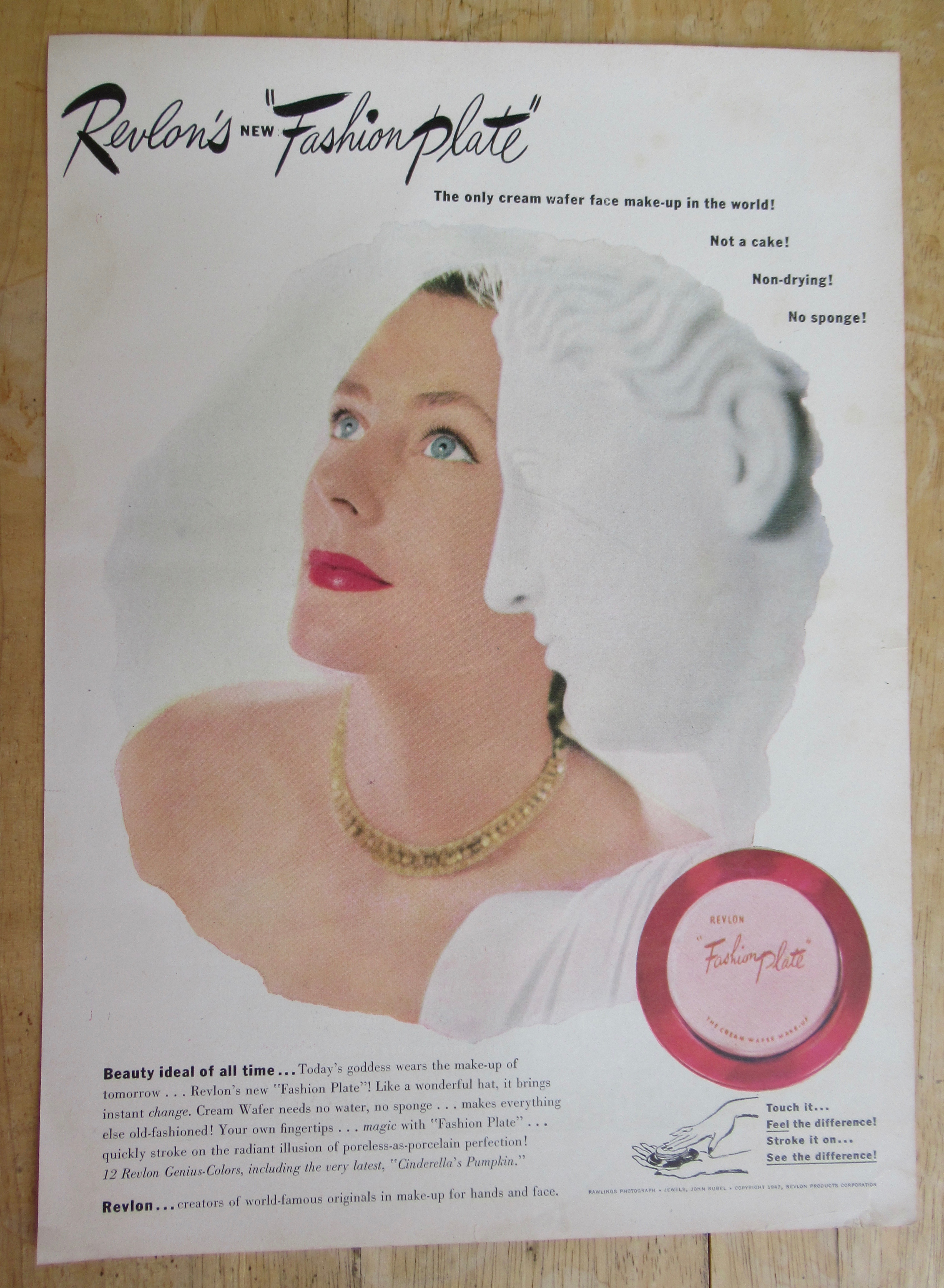 1917 Revlon Fashion Plate with Cream Wafer Make Up