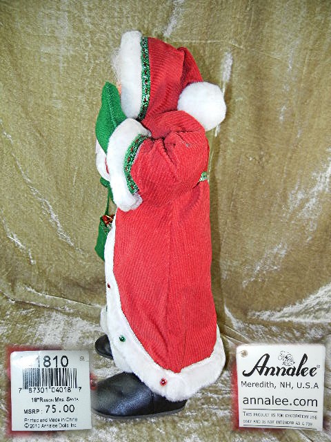 Christmas Annalee Mrs Santa with tag 18 inches