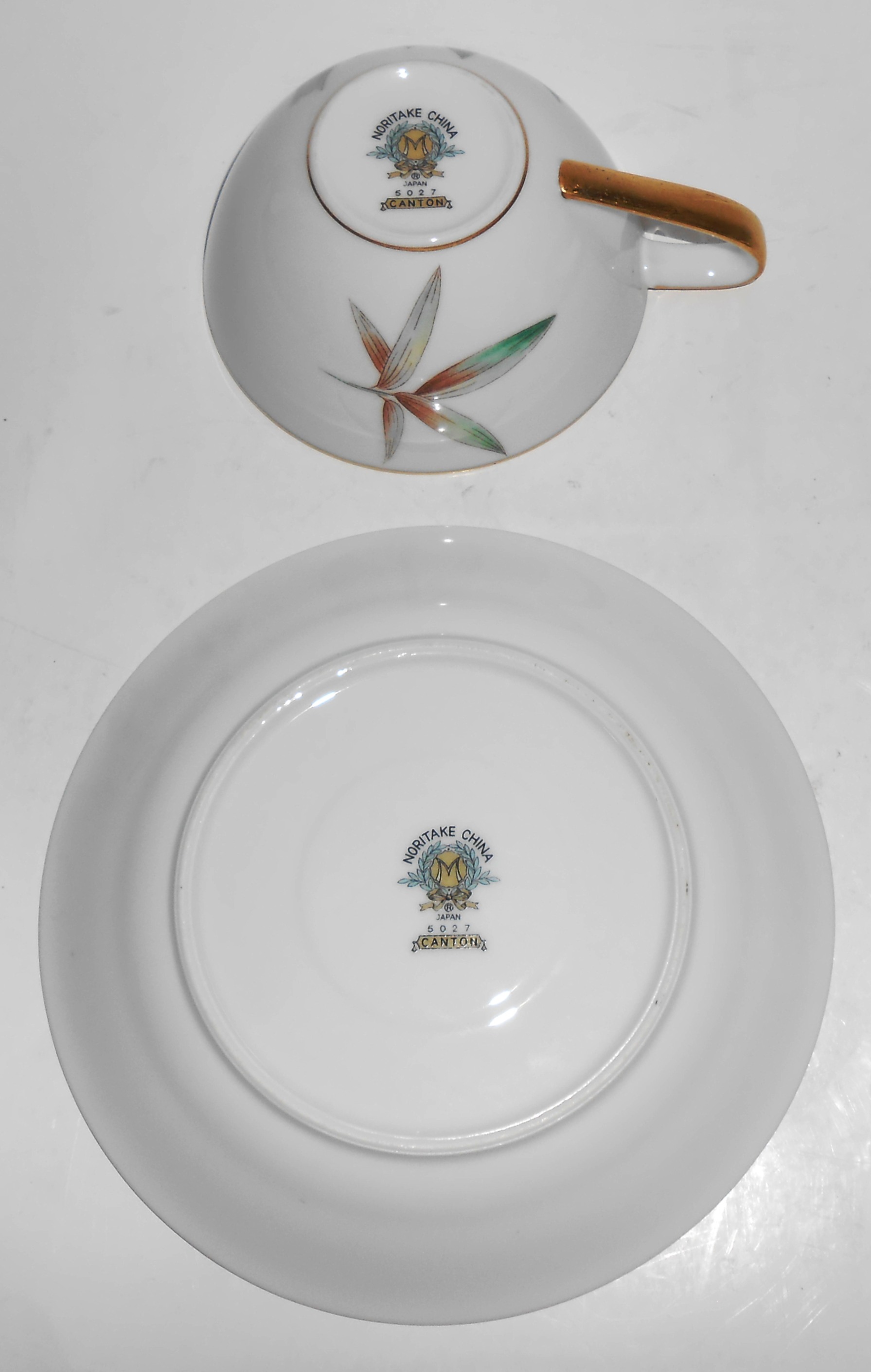 Noritake China Porcelain Canton Bamboo Cup/Saucer Set!