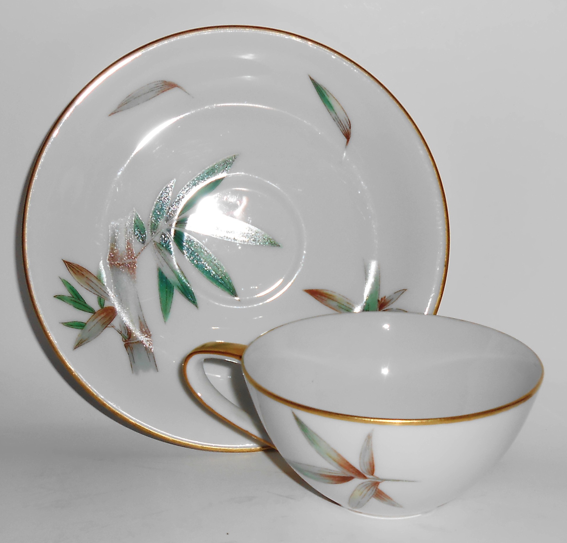 Noritake China Porcelain Canton Bamboo Cup/Saucer Set!